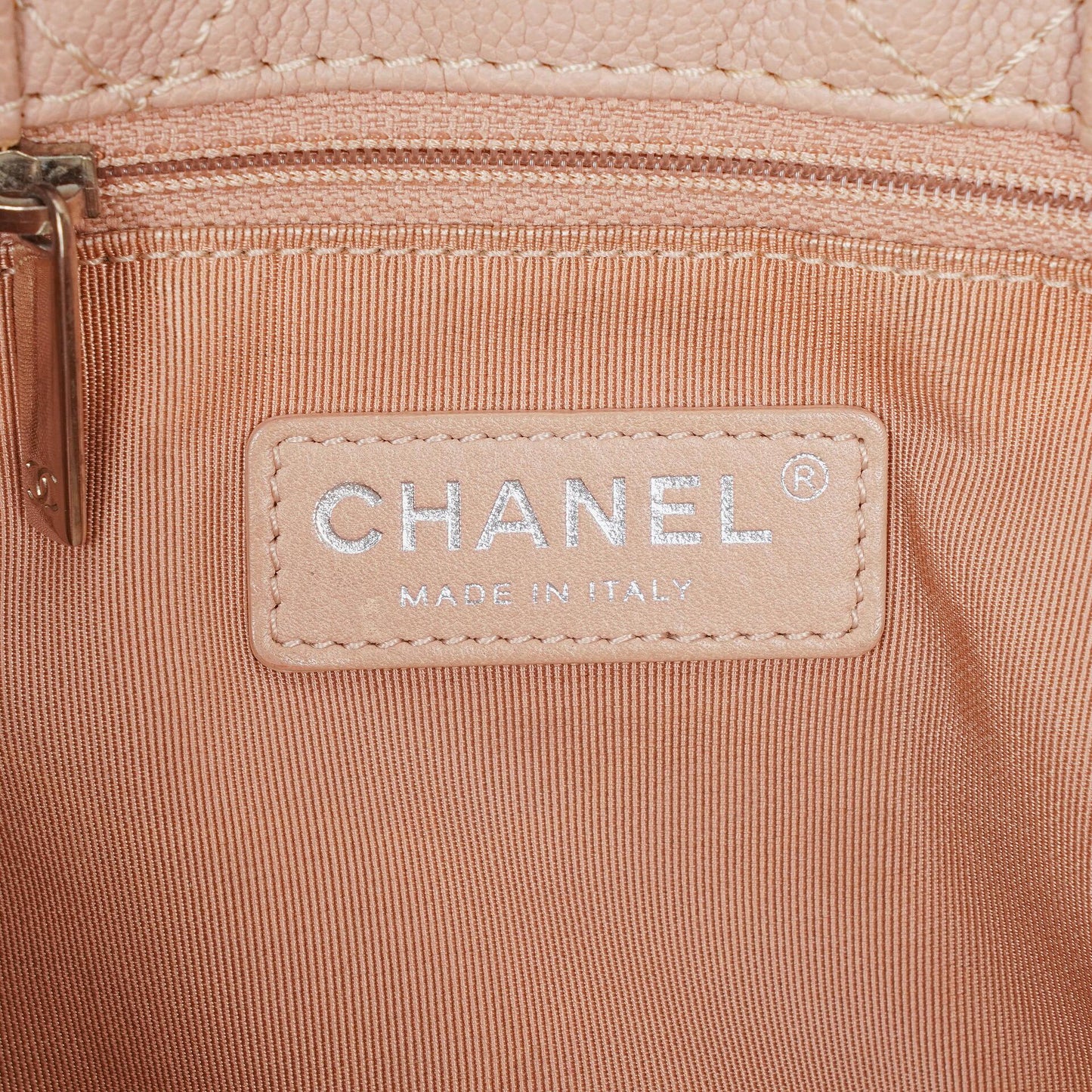 Chanel Quilted Caviar Shopping Tote Bag