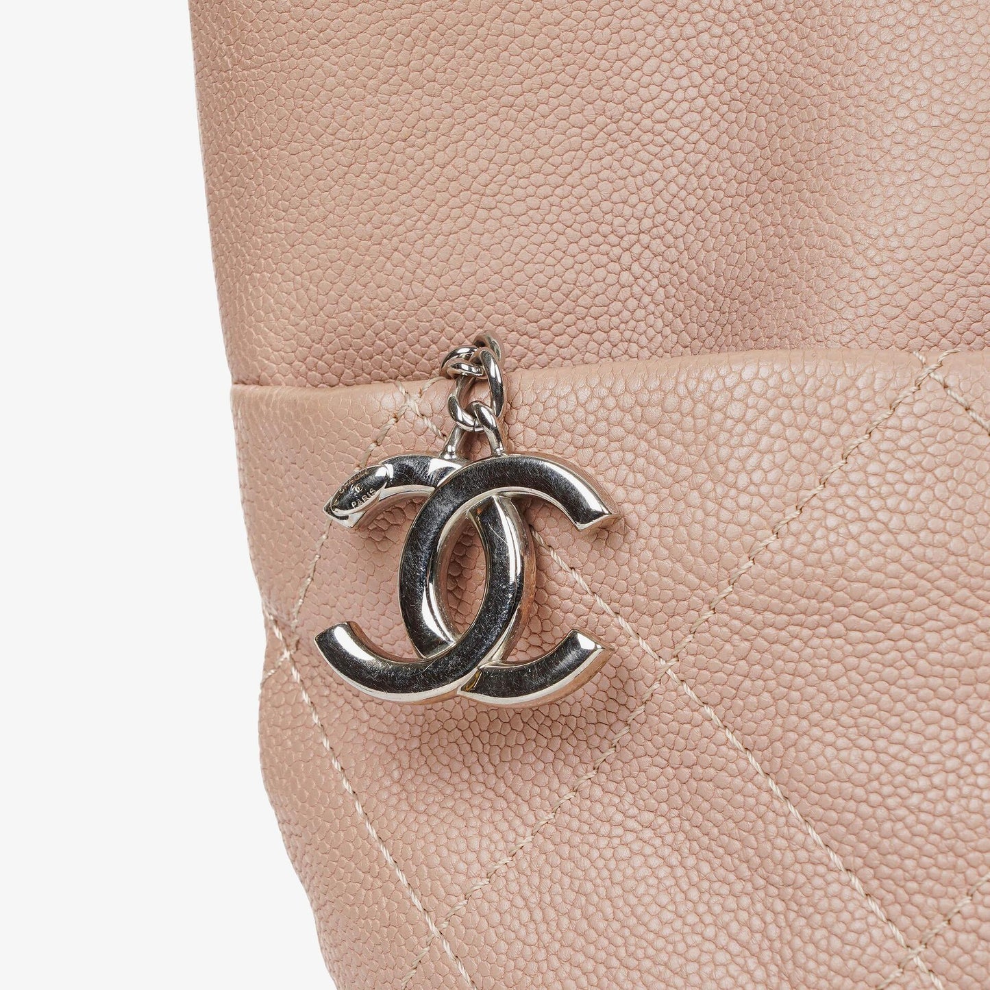 Chanel Quilted Caviar Shopping Tote Bag