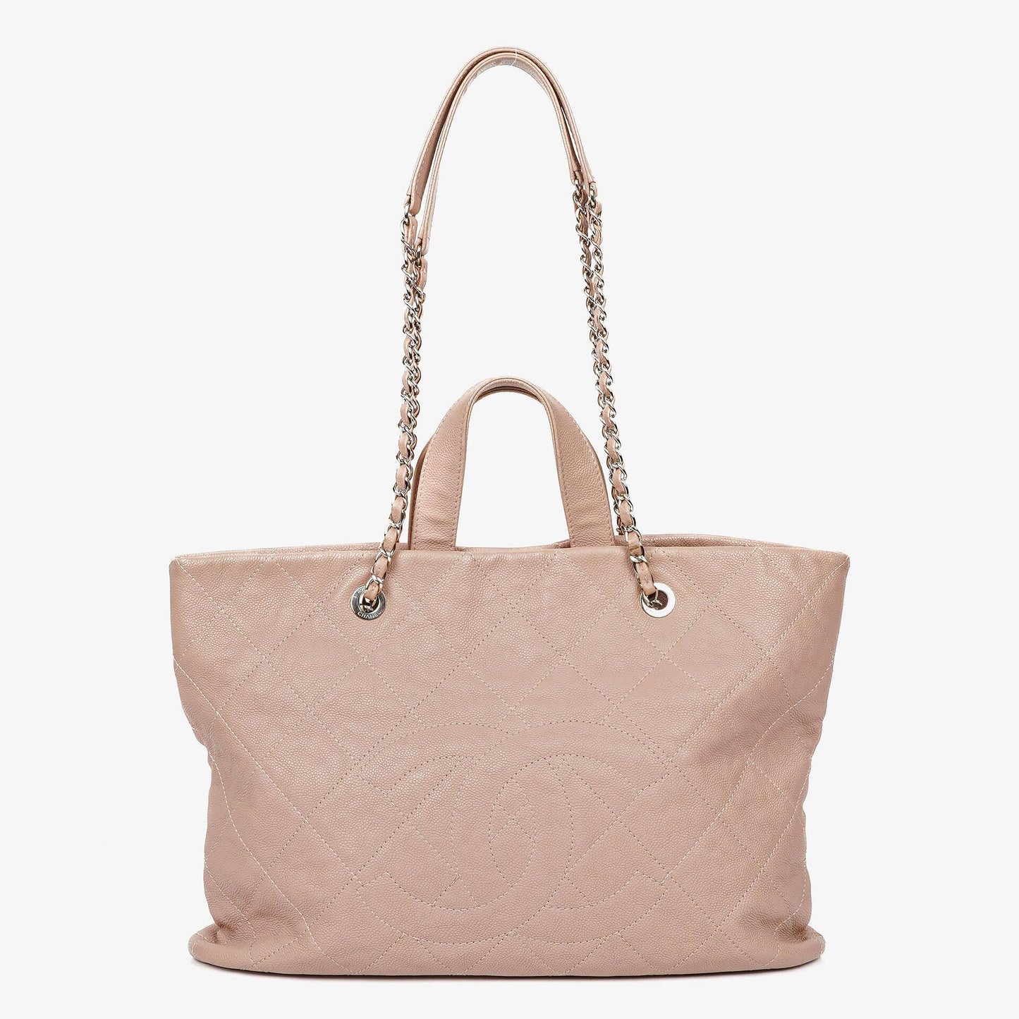 Chanel Quilted Caviar Shopping Tote Bag