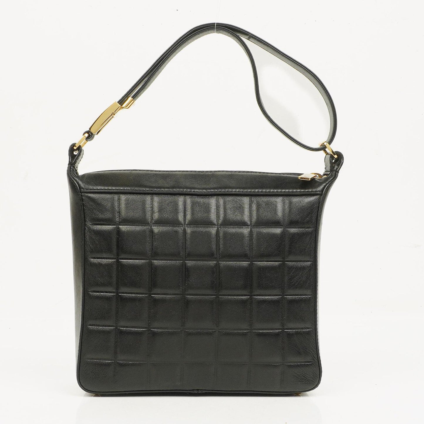 Chanel Quilted Lambskin Black Chocolate Bar Shoulder Bag