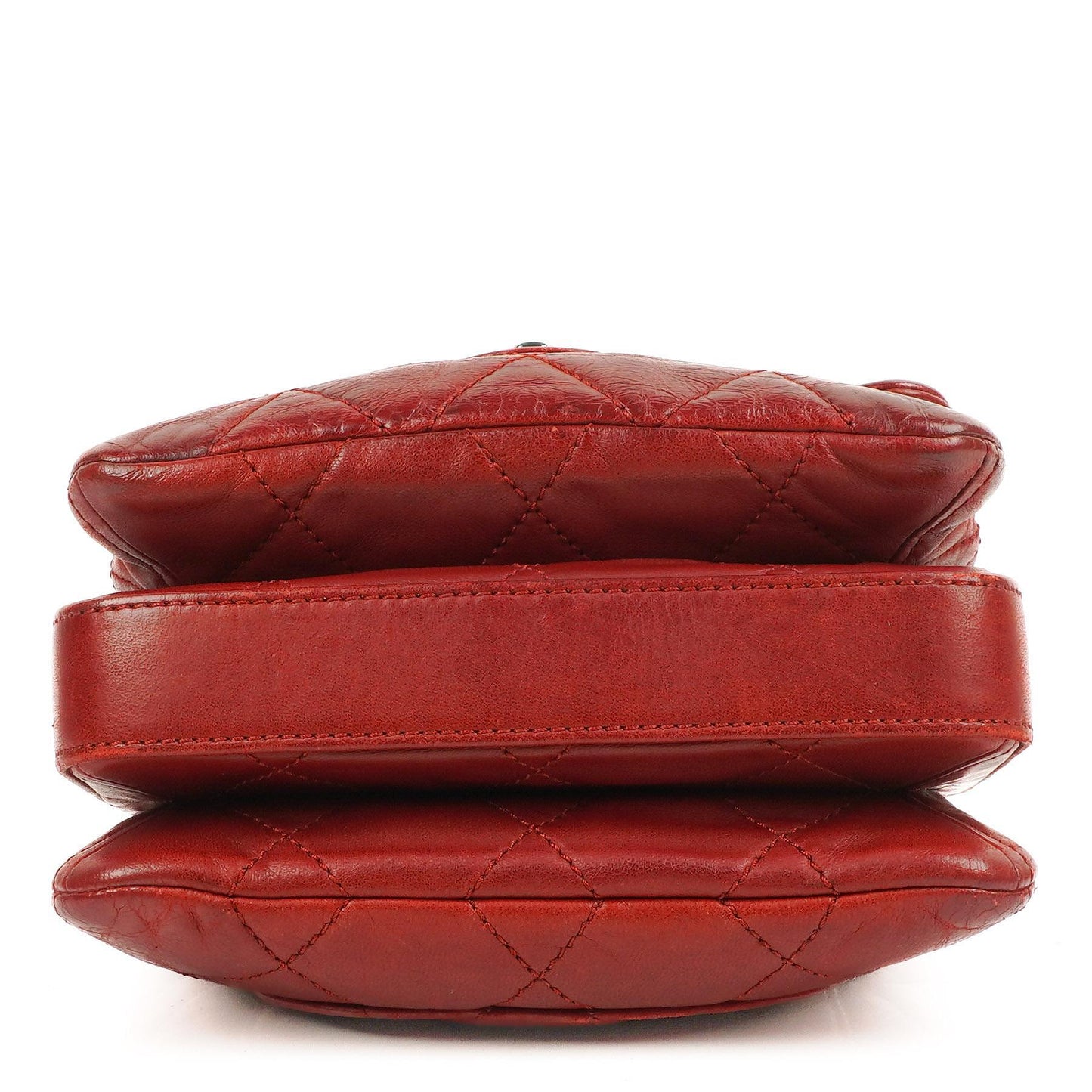 Chanel Quilted Leather Red Mini Chanel 3 Flap Bag