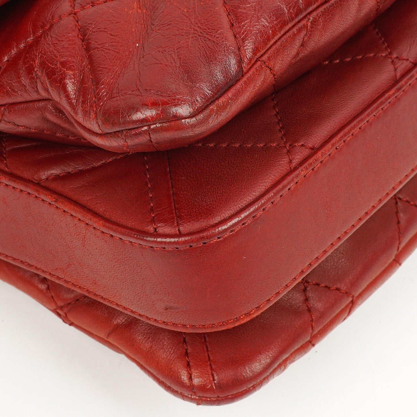 Chanel Quilted Leather Red Mini Chanel 3 Flap Bag