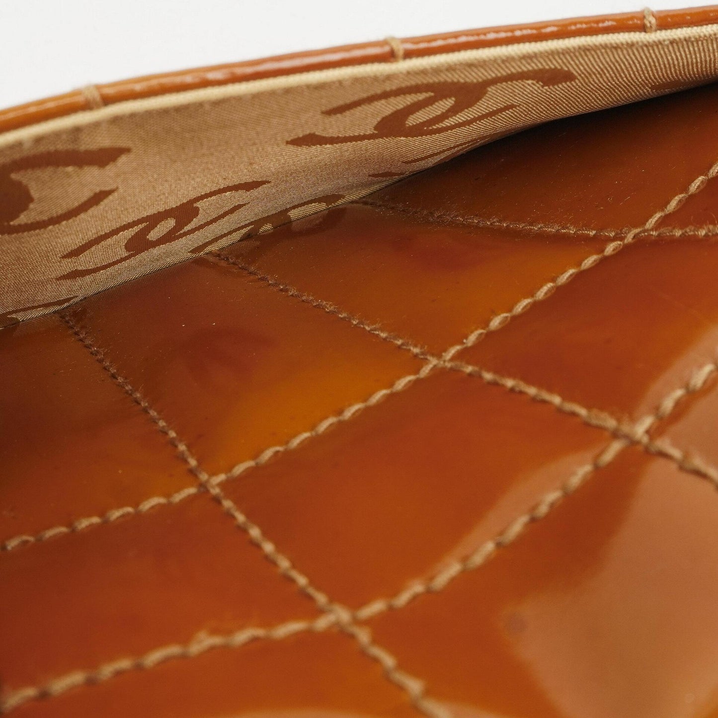 Chanel Quilted Patent Leather Chocolate Bar Flap Bag