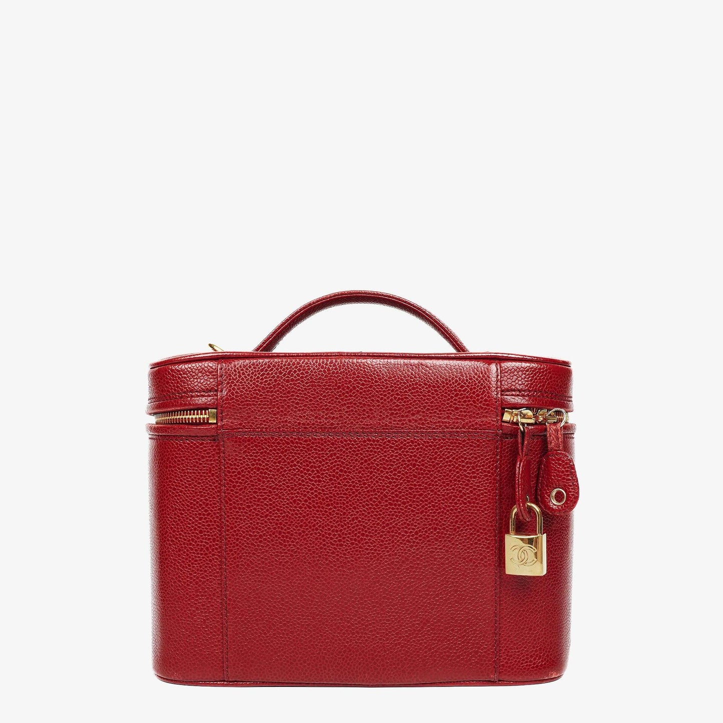 Chanel Red Caviar Leather Vanity Case