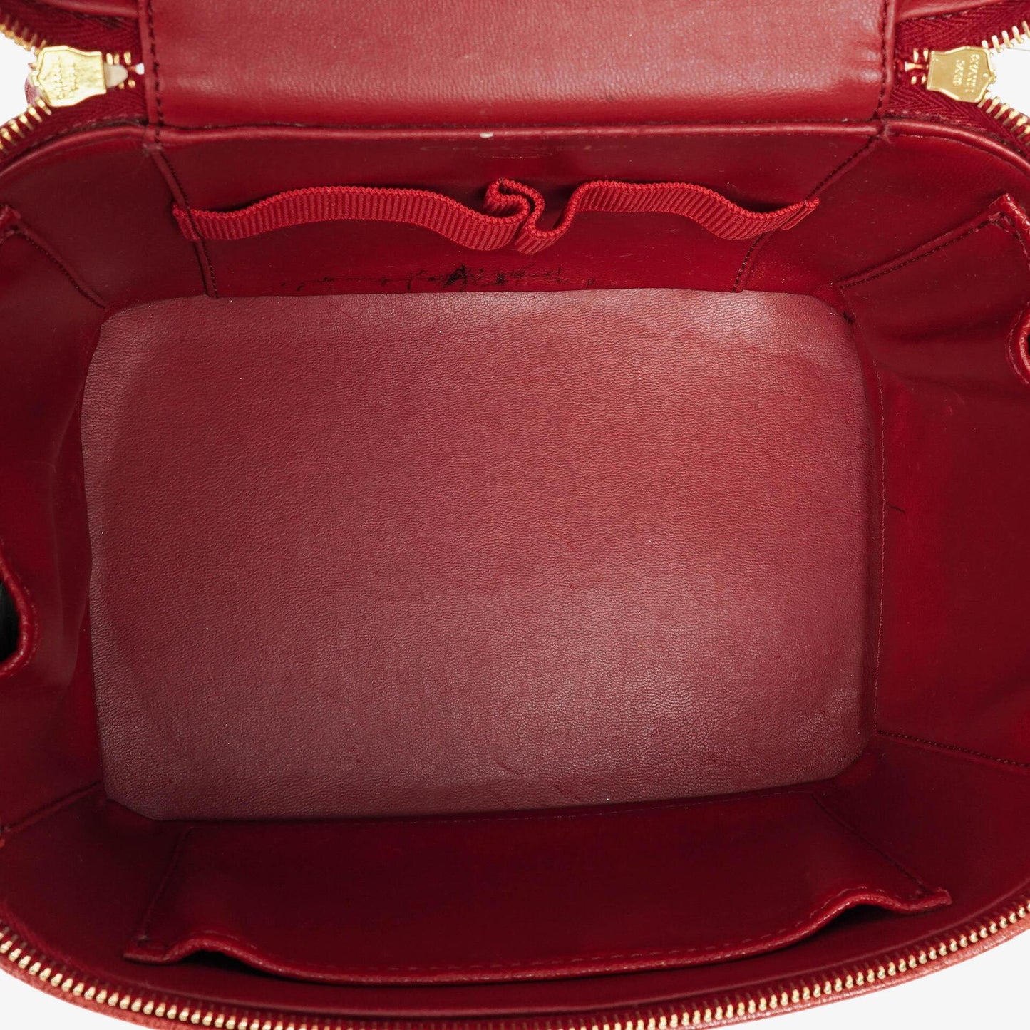 Chanel Red Caviar Leather Vanity Case
