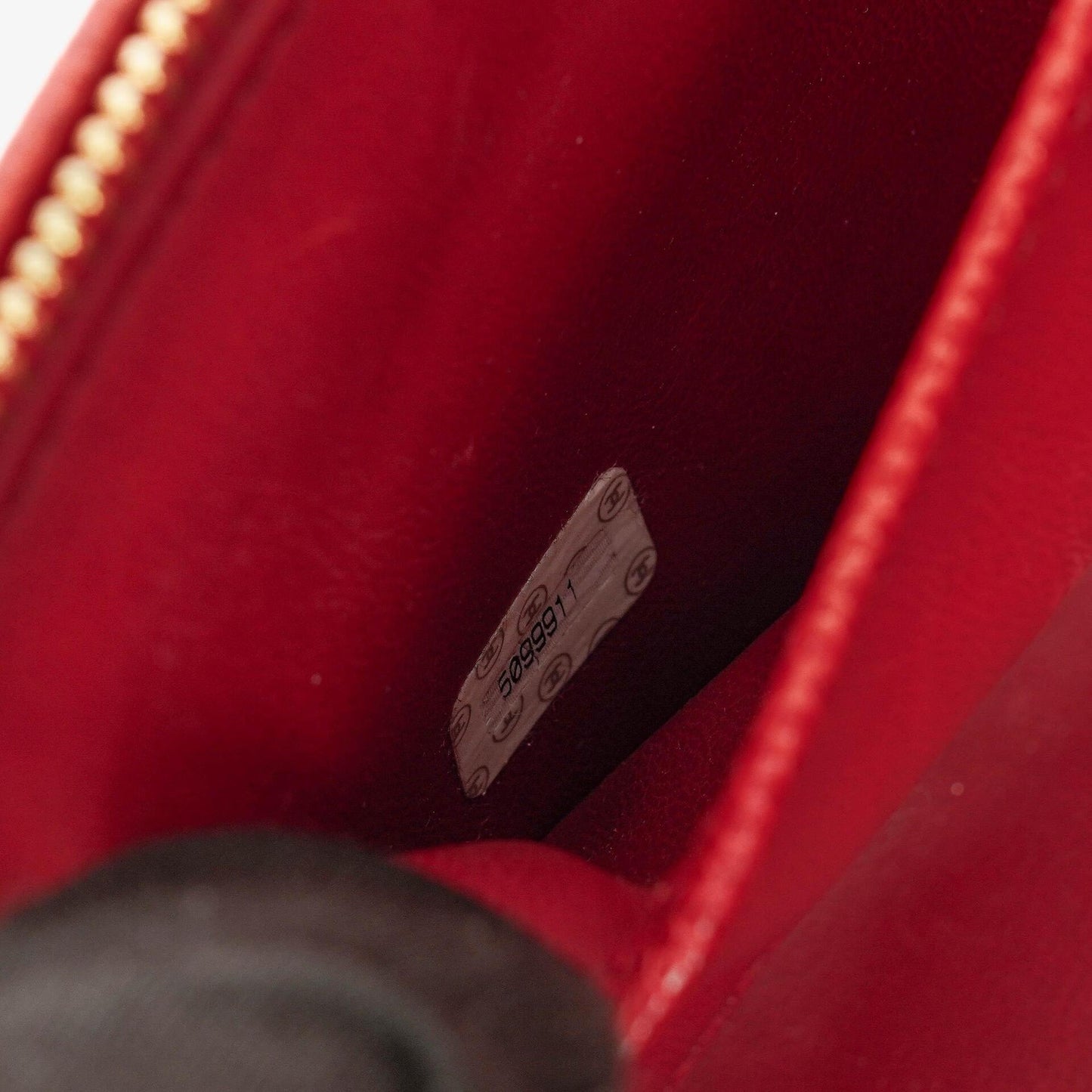 Chanel Red Caviar Leather Vanity Case