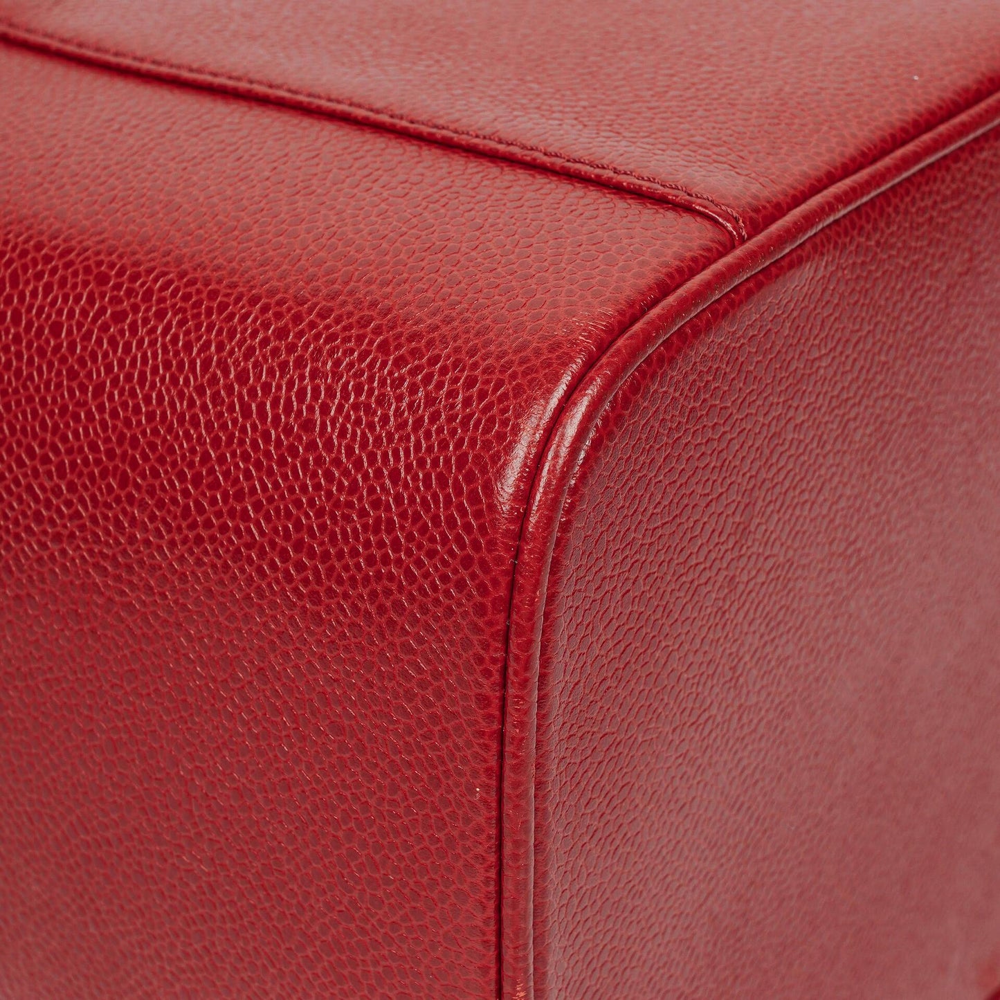 Chanel Red Caviar Leather Vanity Case