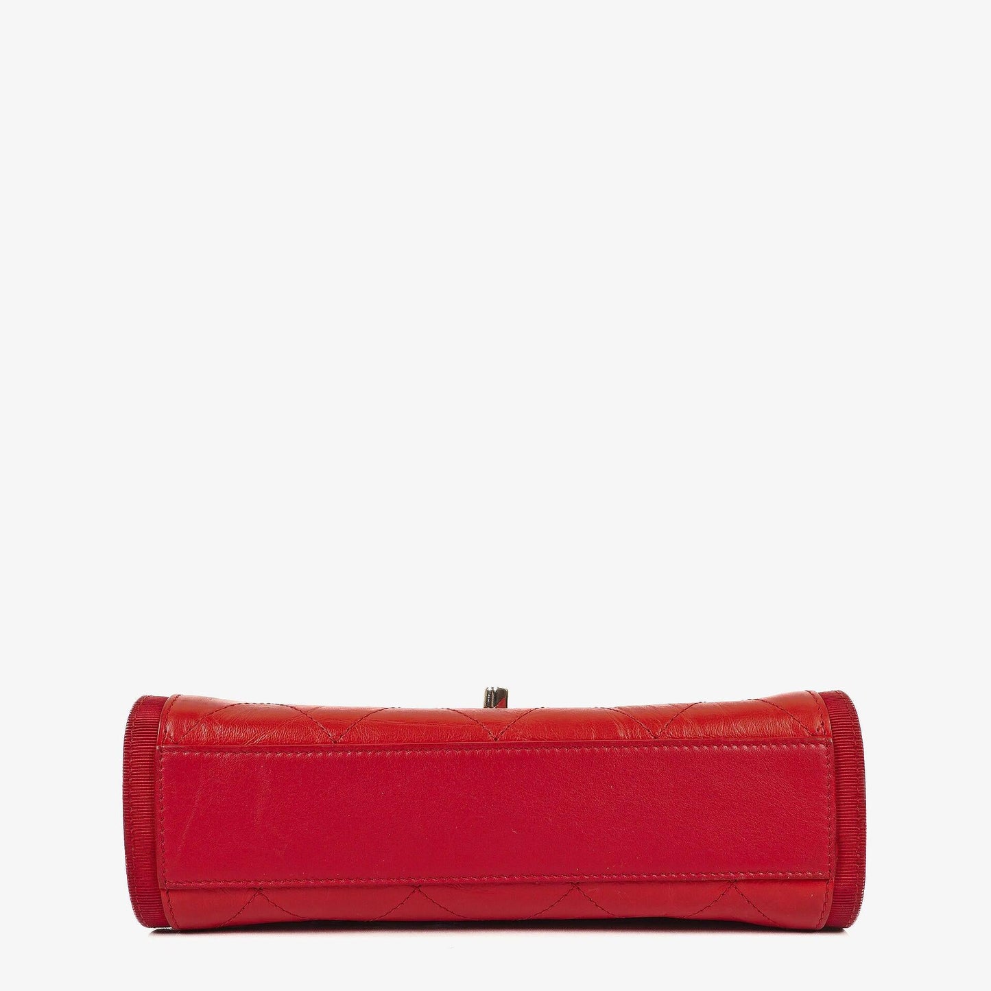 Chanel Red Crumpled Calfskin Flap Bag