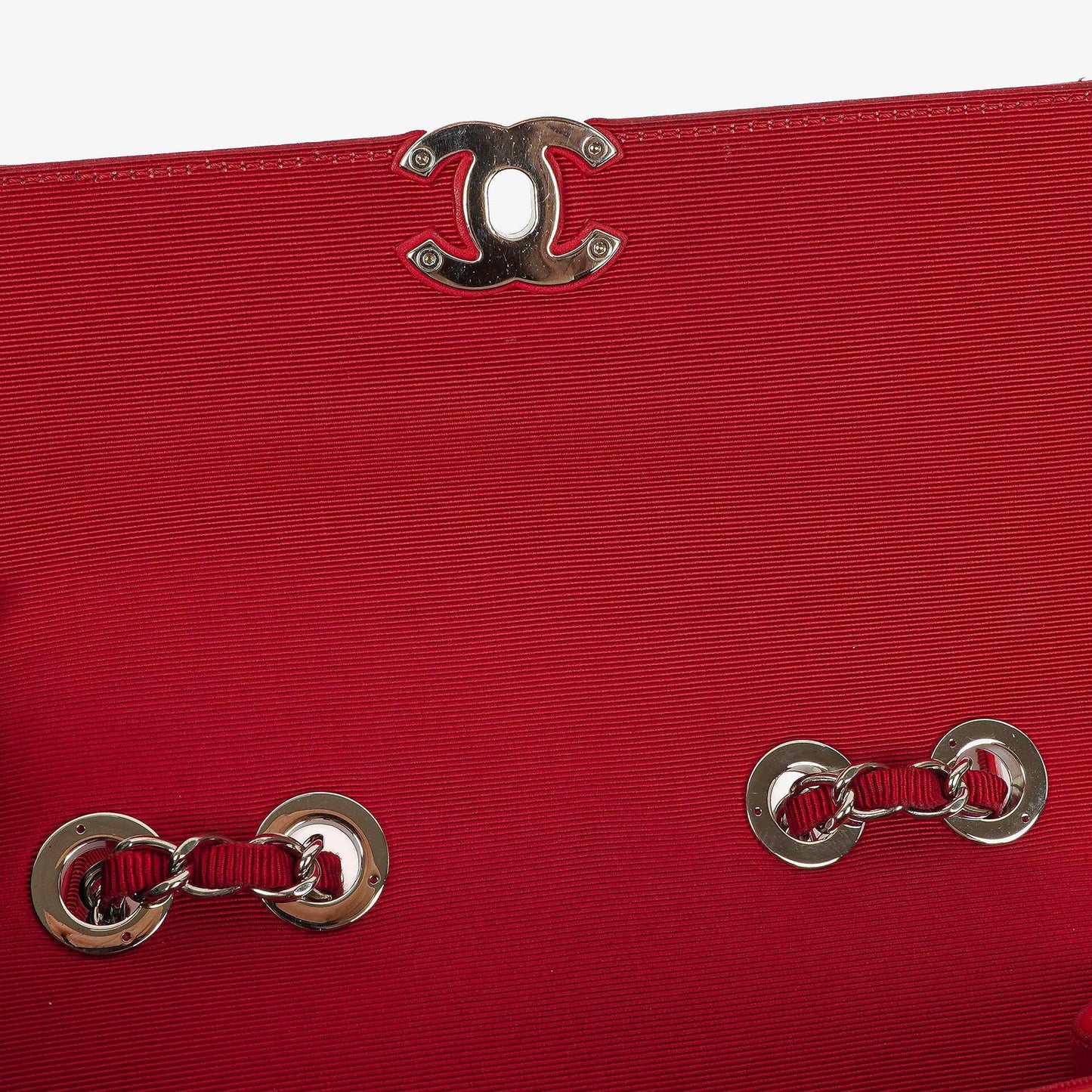 Chanel Red Crumpled Calfskin Flap Bag