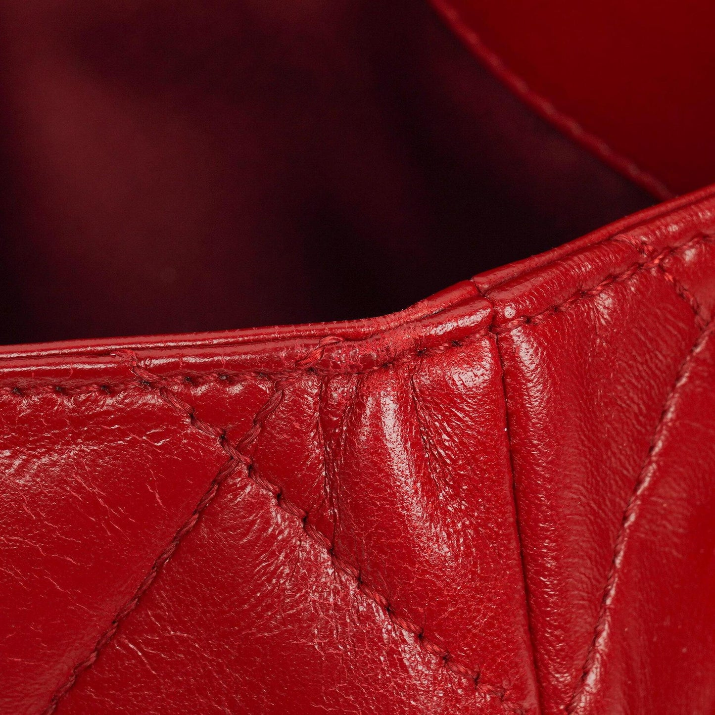 Chanel Red Maxi Lambskin 3 Accordion Flap Bag.