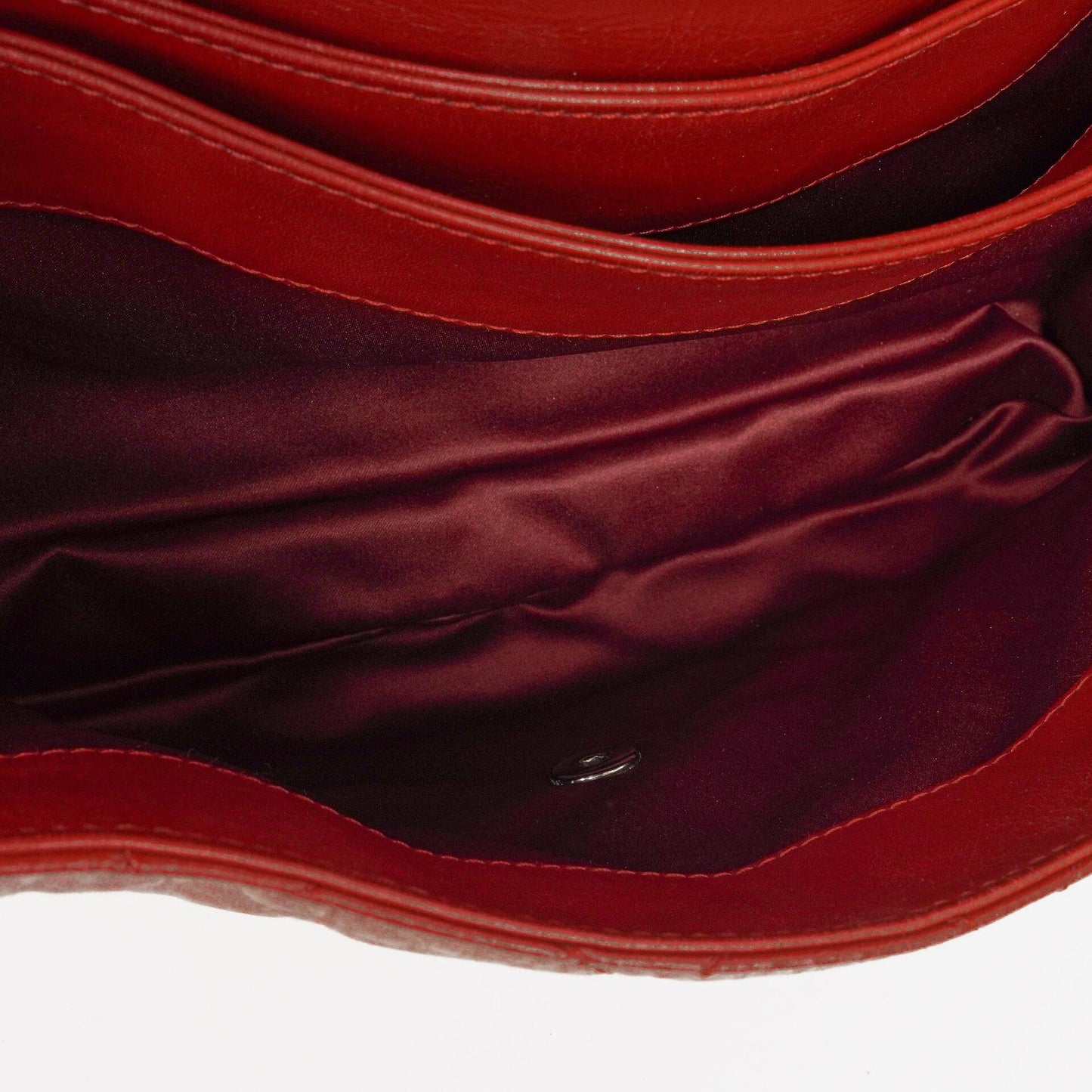 Chanel Red Maxi Lambskin 3 Accordion Flap Bag.