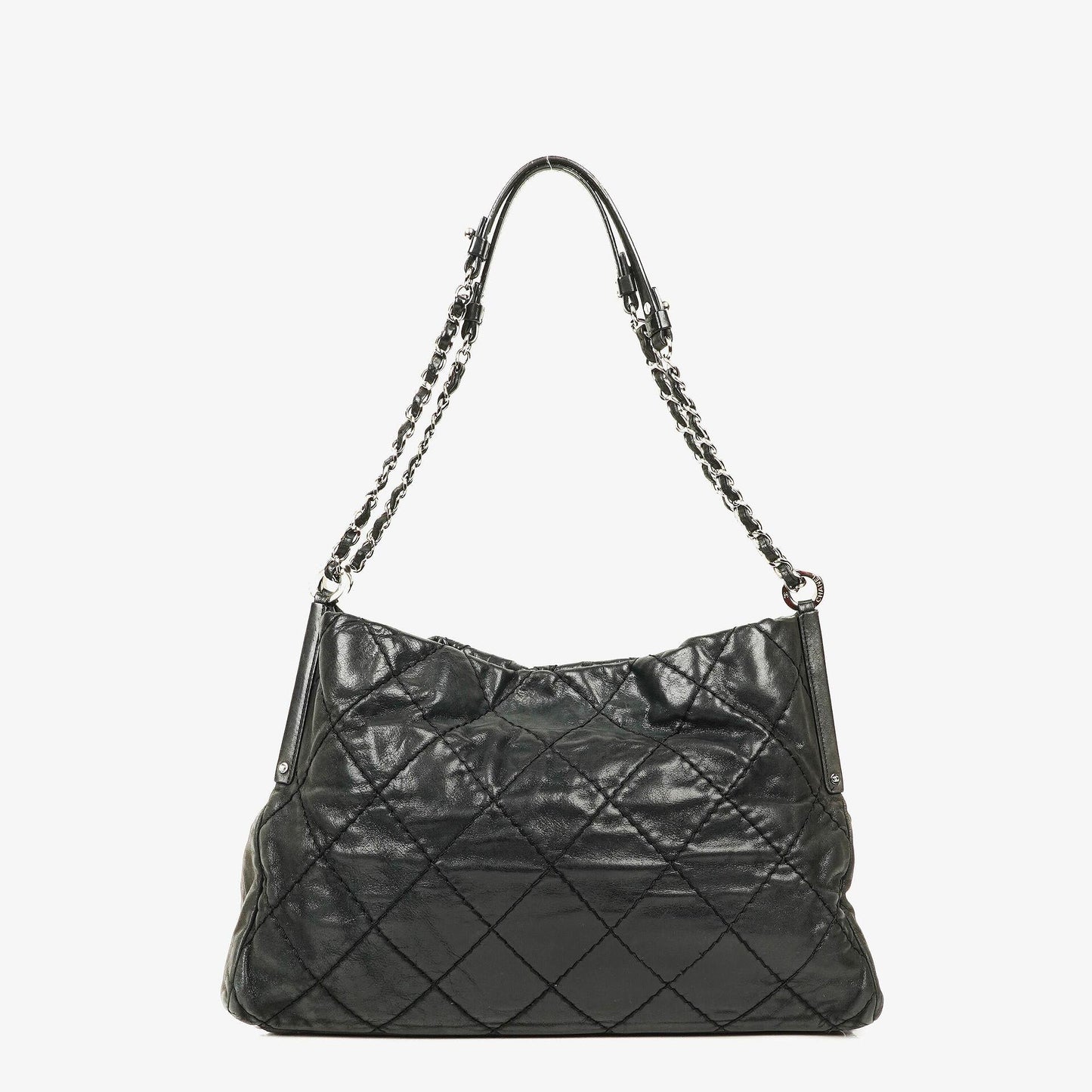 Chanel Sea Hit Medium Black Quilted Iridescent Calfskin Shoulder Bag