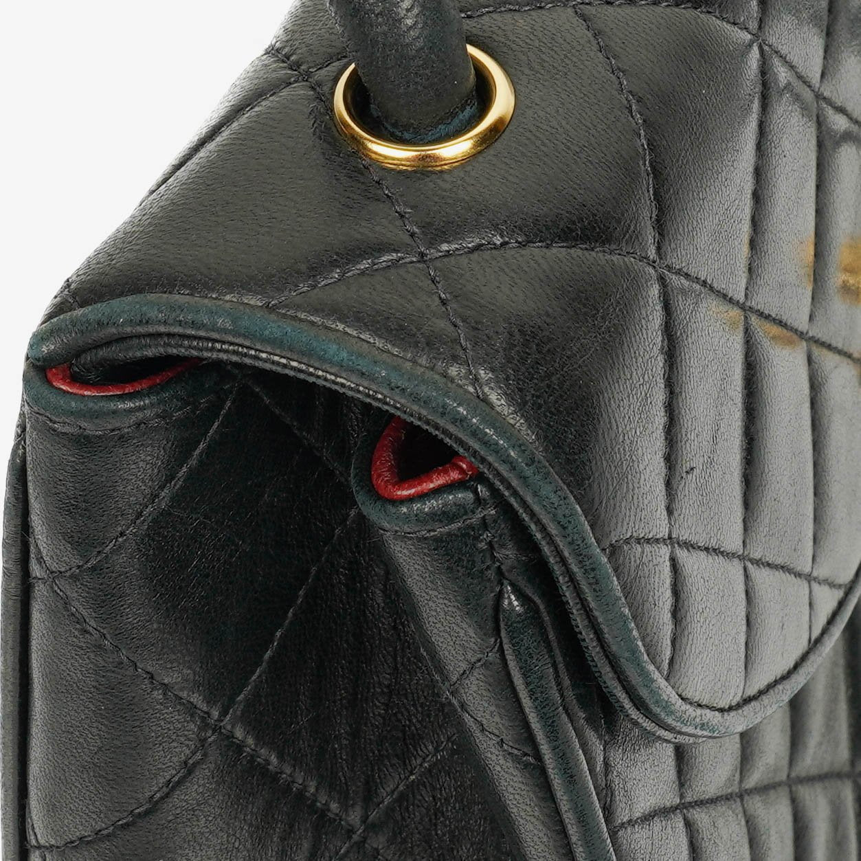 Chanel Single Flap Bag Black Quilted Leather With 24K Gold-Plated Hardware