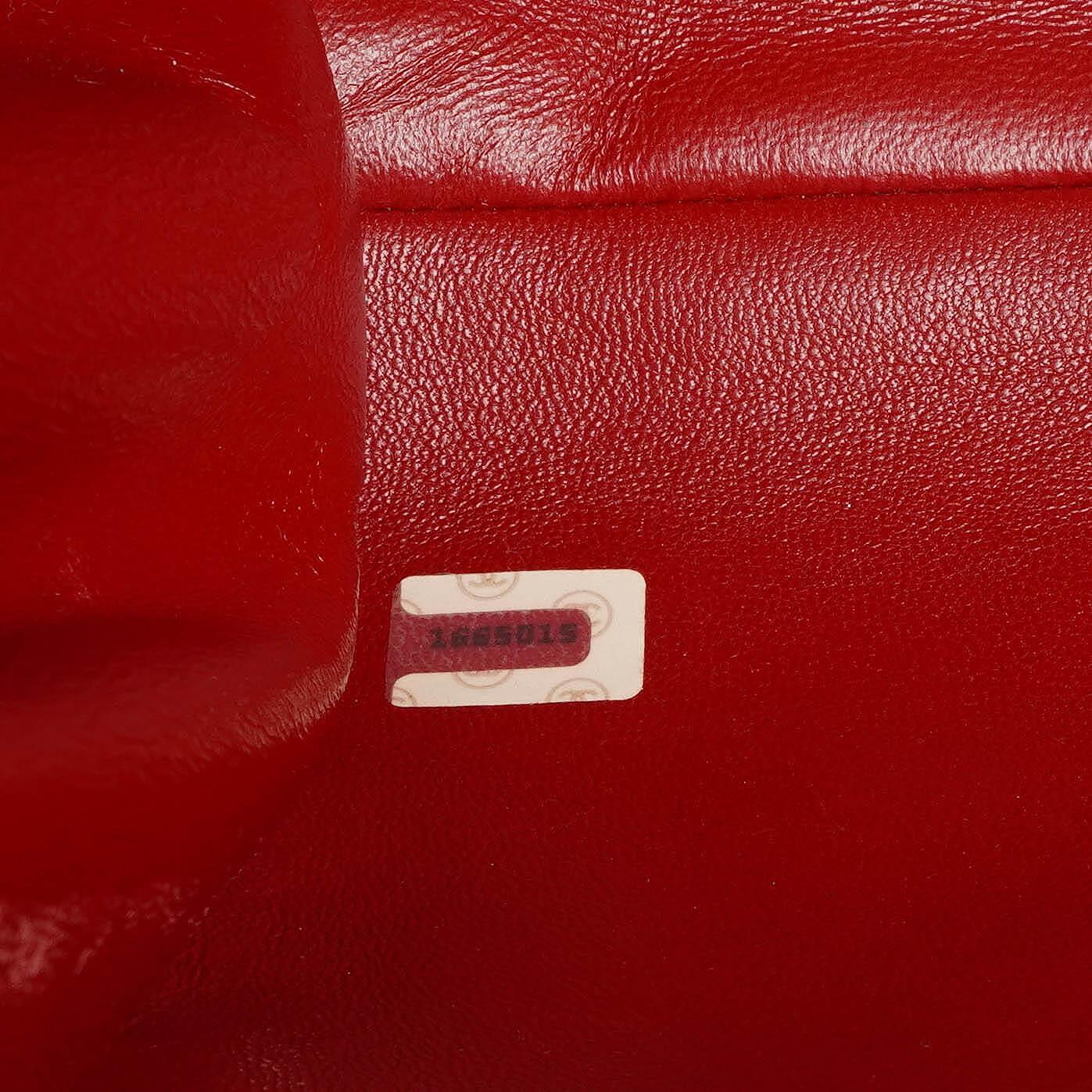 Chanel Single Flap Bag In Red Quilted Suede With 24K Gold-Plated Hardware