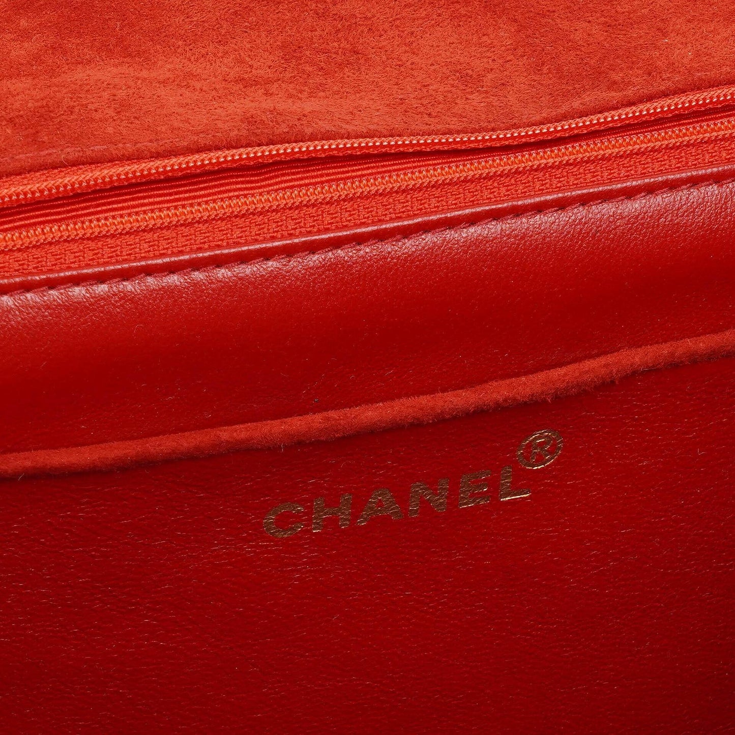 Chanel Single Flap Bag In Red Quilted Suede With 24K Gold-Plated Hardware