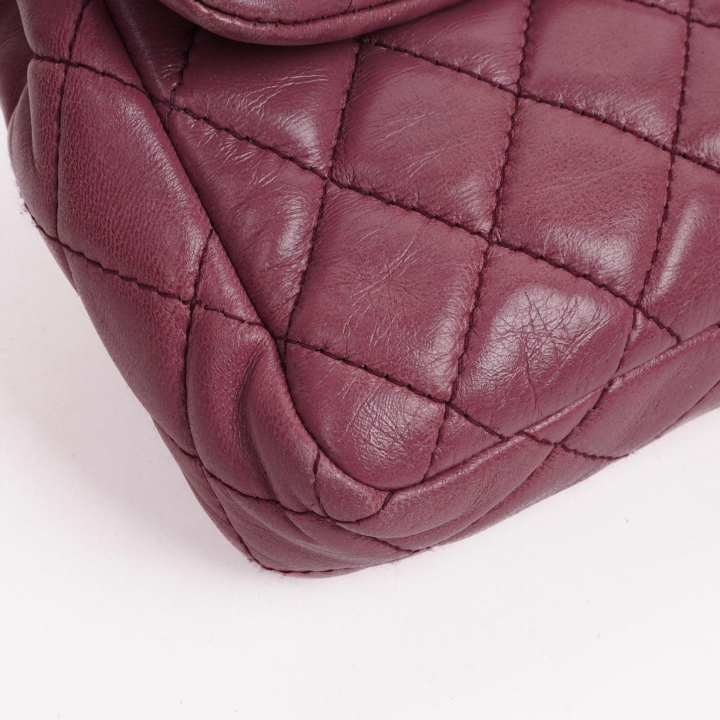 Chanel Single Flap Bag Quilted Lambskin Silver Toned Hardware