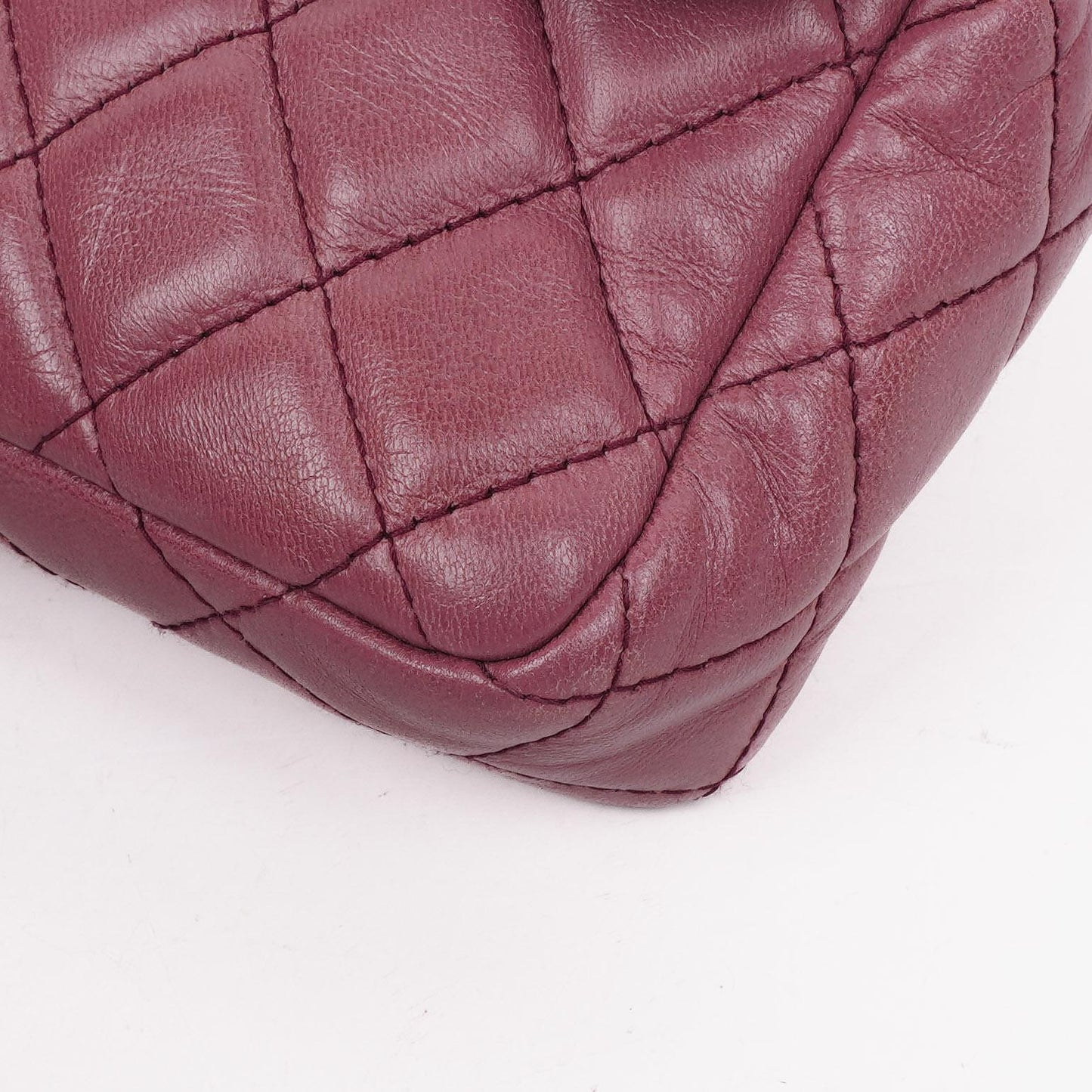 Chanel Single Flap Bag Quilted Lambskin Silver Toned Hardware