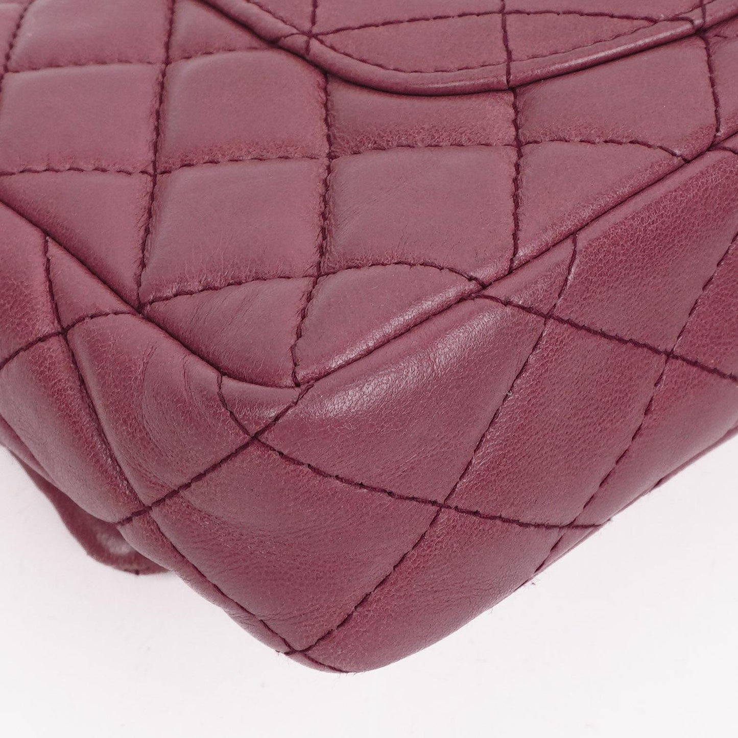 Chanel Single Flap Bag Quilted Lambskin Silver Toned Hardware