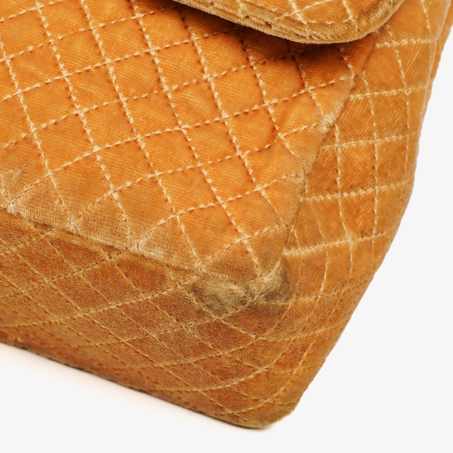 Chanel Single Flap Quilted Velvet Shoulder Bags With Silver-Tone Hardware