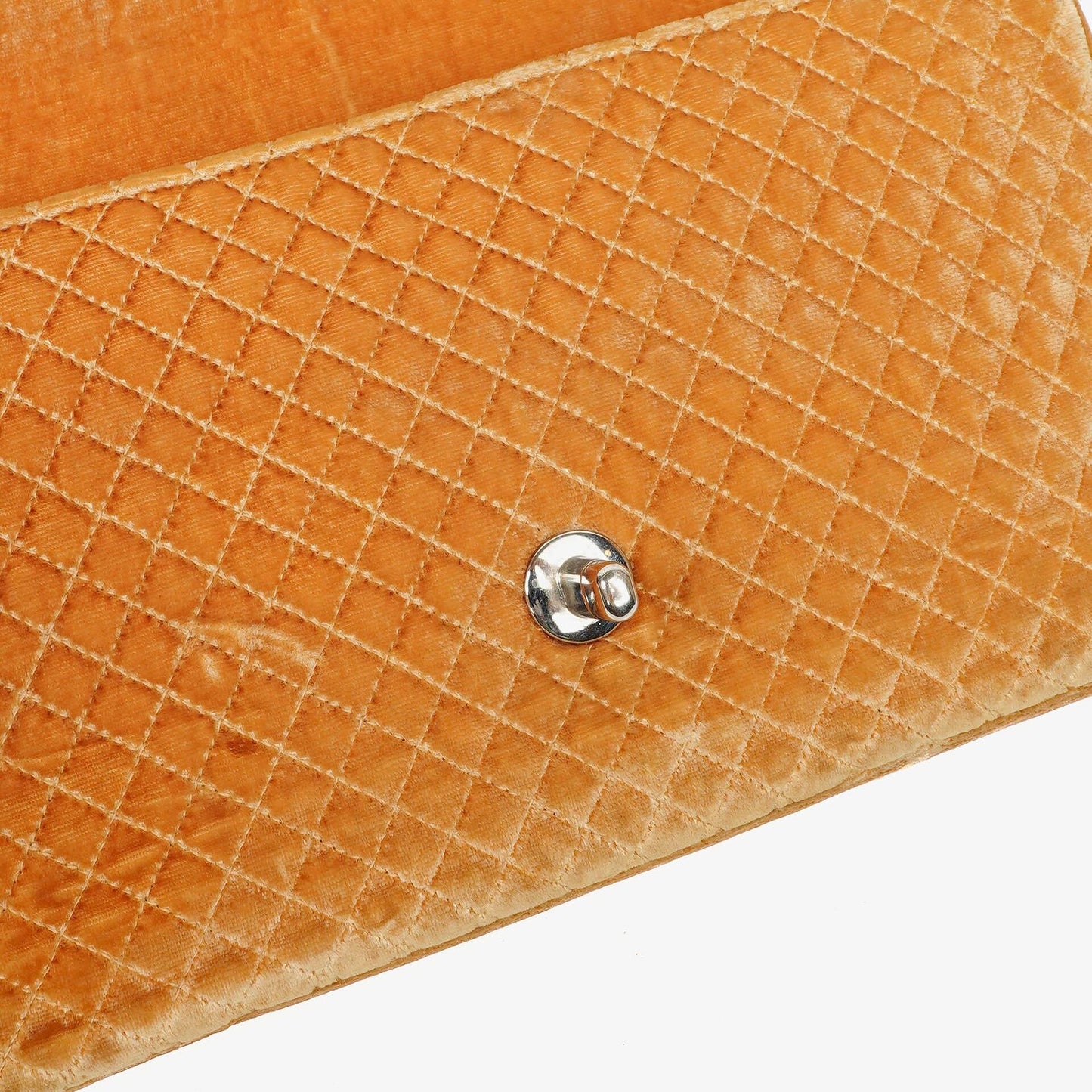 Chanel Single Flap Quilted Velvet Shoulder Bags With Silver-Tone Hardware