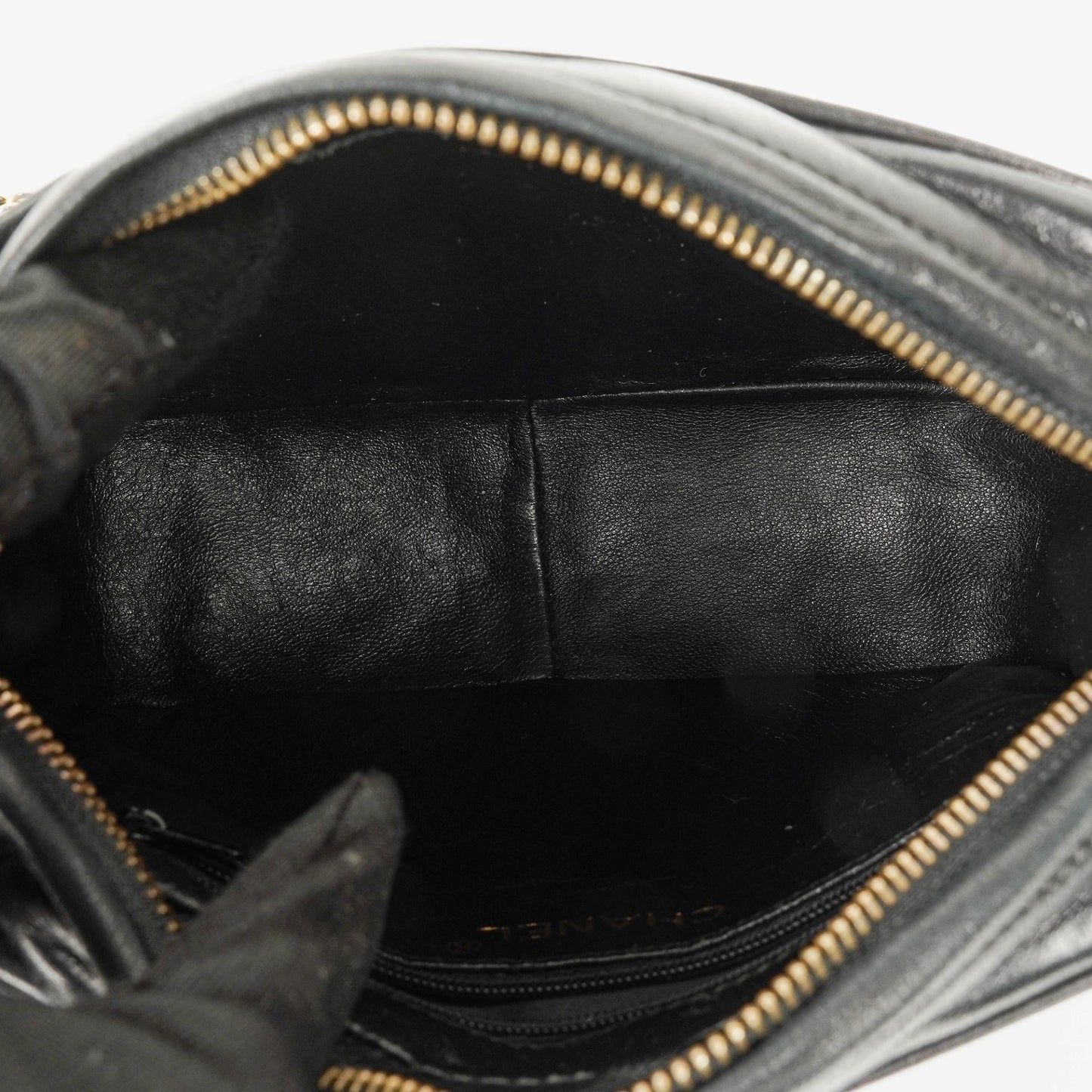 Chanel Small Camera Tassel Black Leather Crossbody Bag
