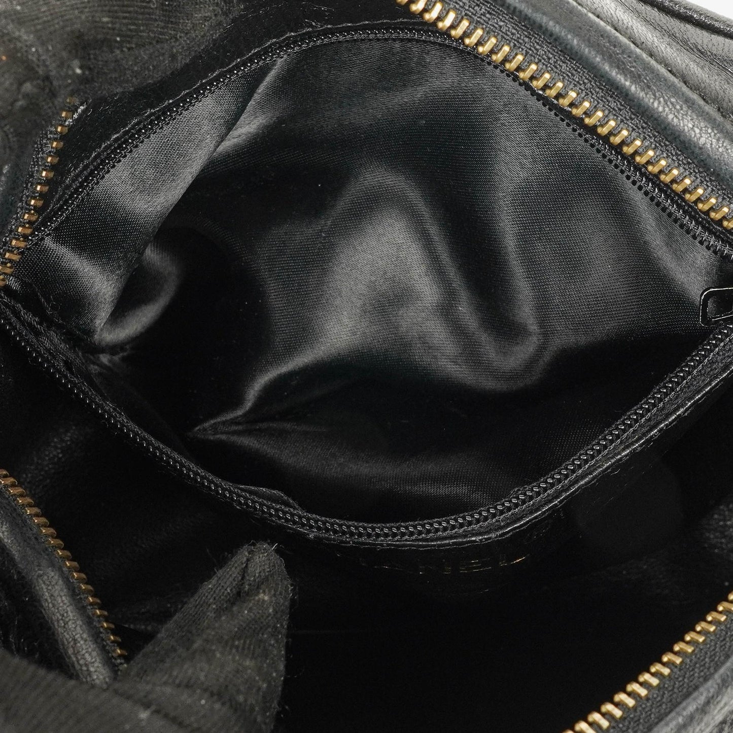 Chanel Small Camera Tassel Black Leather Crossbody Bag