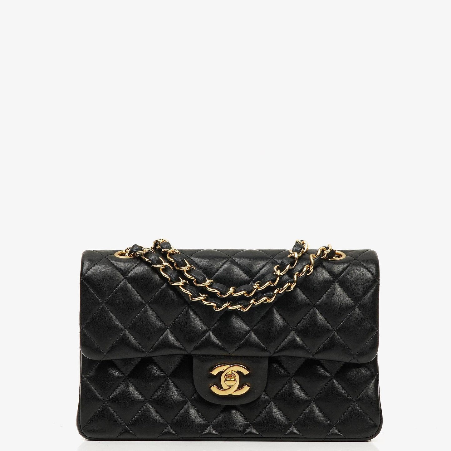 Chanel Small Classic Double Flap Bag Black Quilted Lambskin
