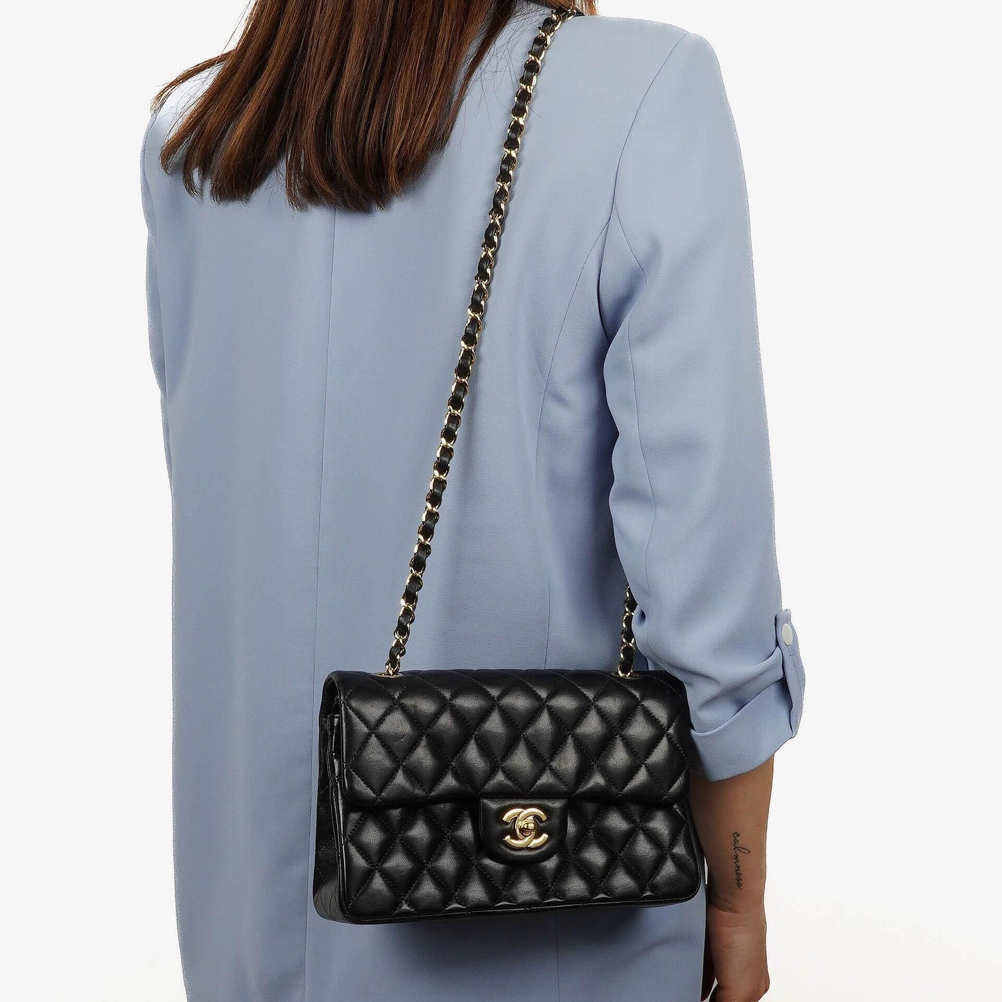 Chanel Small Classic Double Flap Bag Black Quilted Lambskin