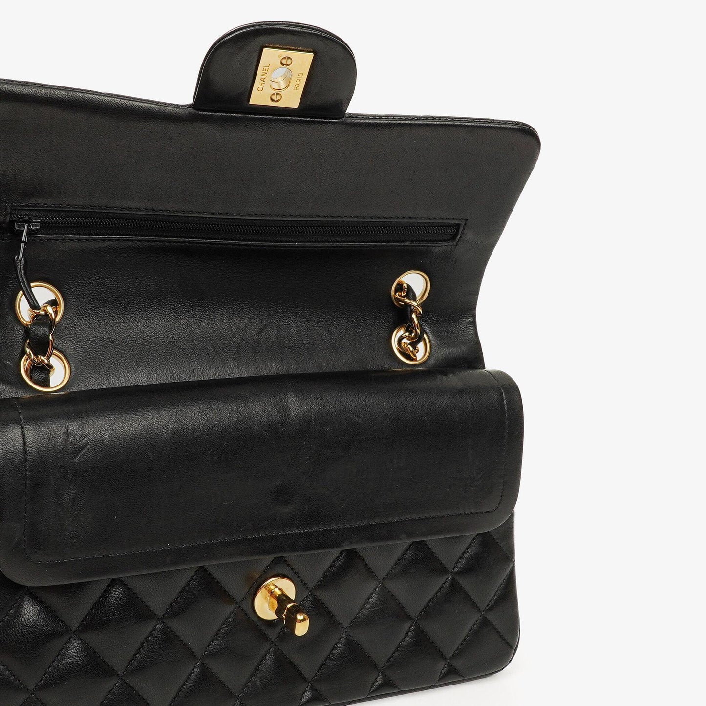 Chanel Small Classic Double Flap Bag Black Quilted Lambskin