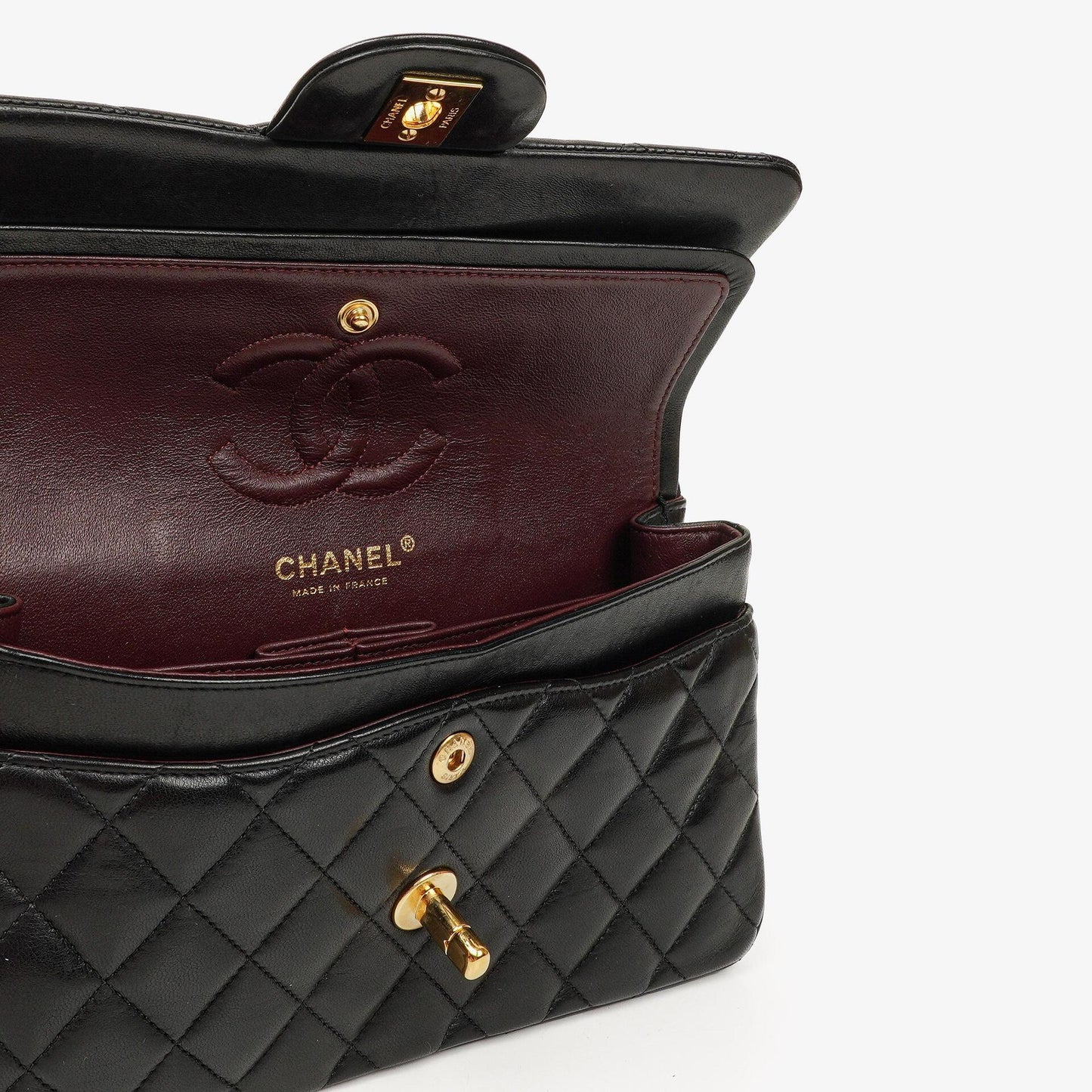 Chanel Small Classic Double Flap Bag Black Quilted Lambskin