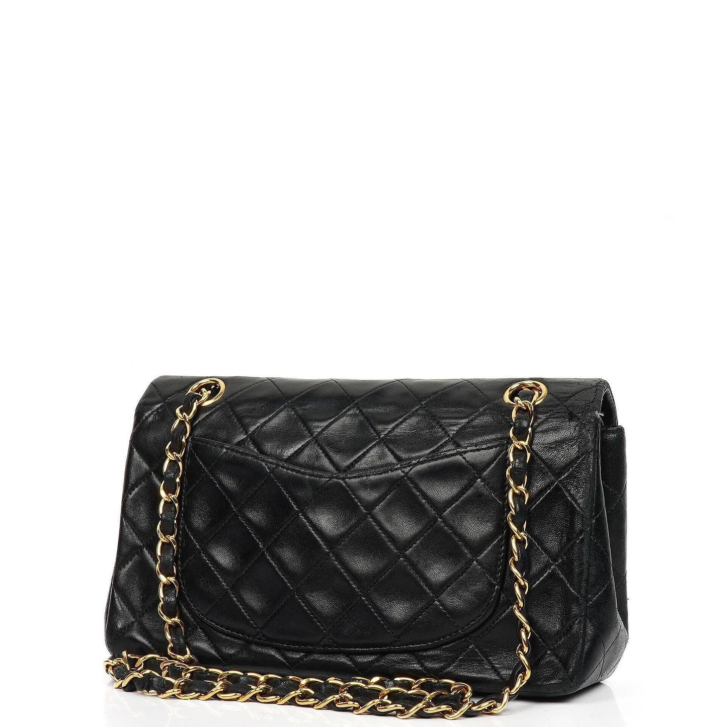 Chanel Small Classic Double Flap Bag in Black Lambskin with 24K Gold-Plated Hardware