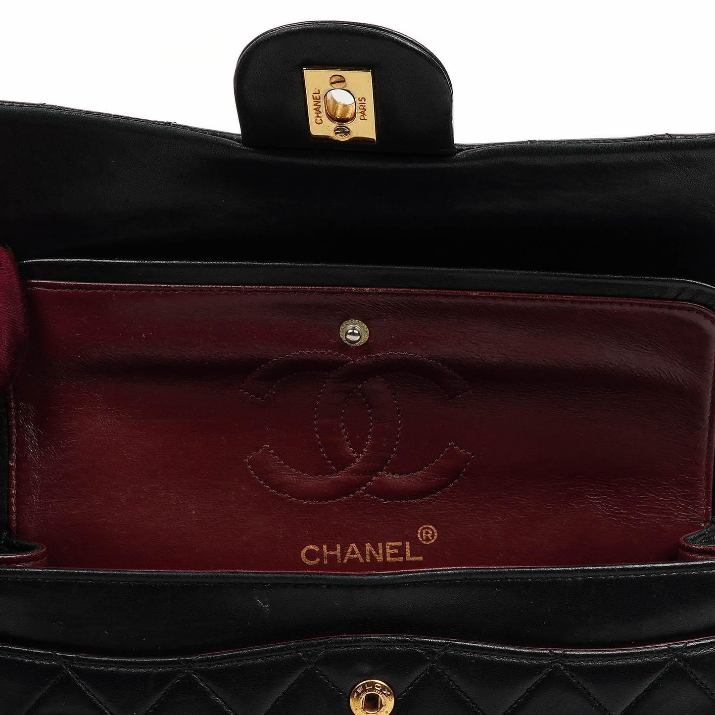 Chanel Small Classic Double Flap Bag In Black Quilted Lambskin With 24K Gold-Plated Hardware