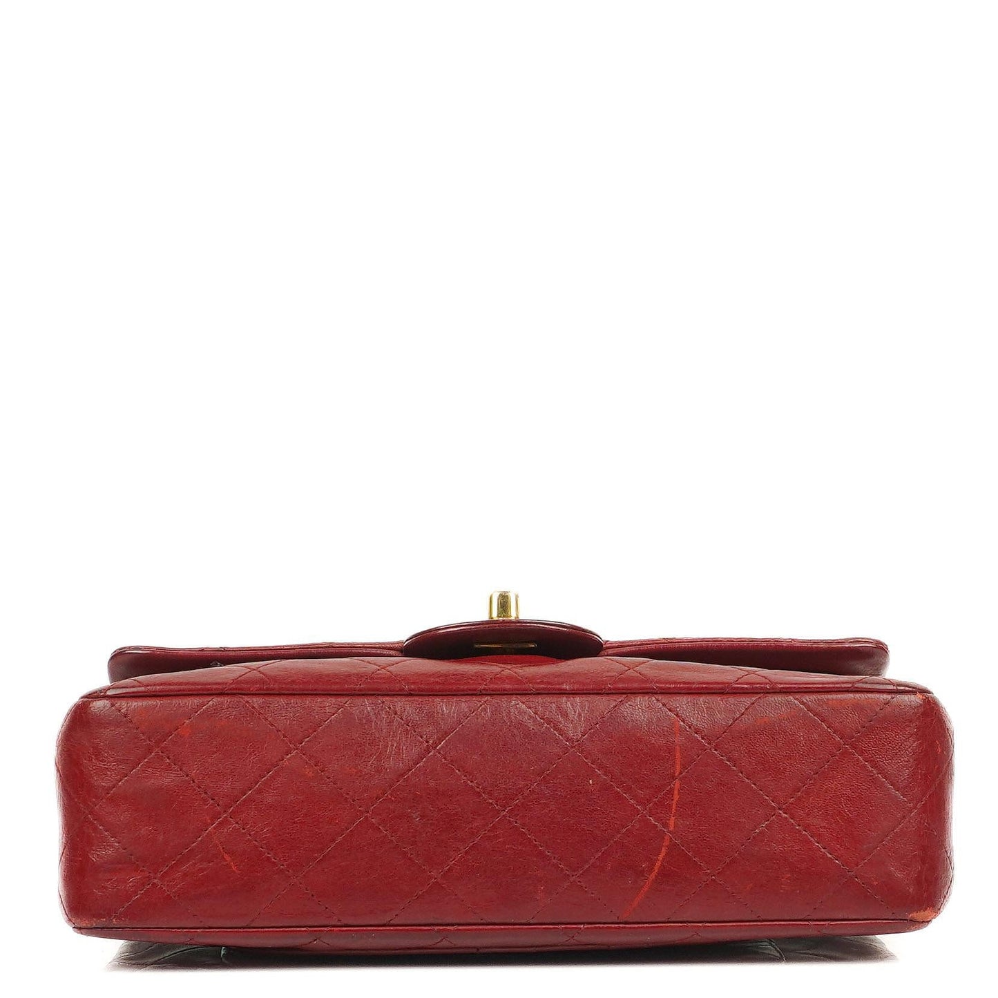 Chanel Small Classic Double Flap Bag Red Quilted Lambskin 24K Gold-Plated Hardware