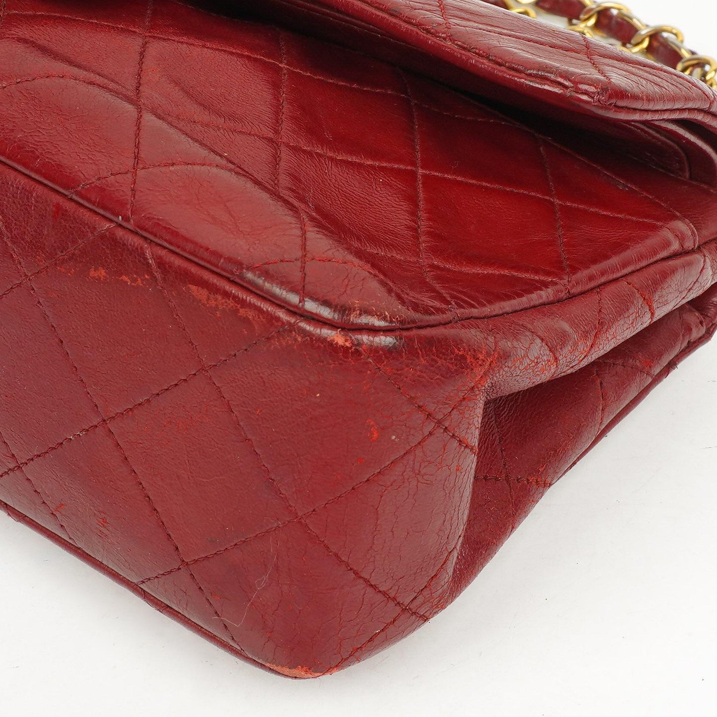 Chanel Small Classic Double Flap Bag Red Quilted Lambskin 24K Gold-Plated Hardware