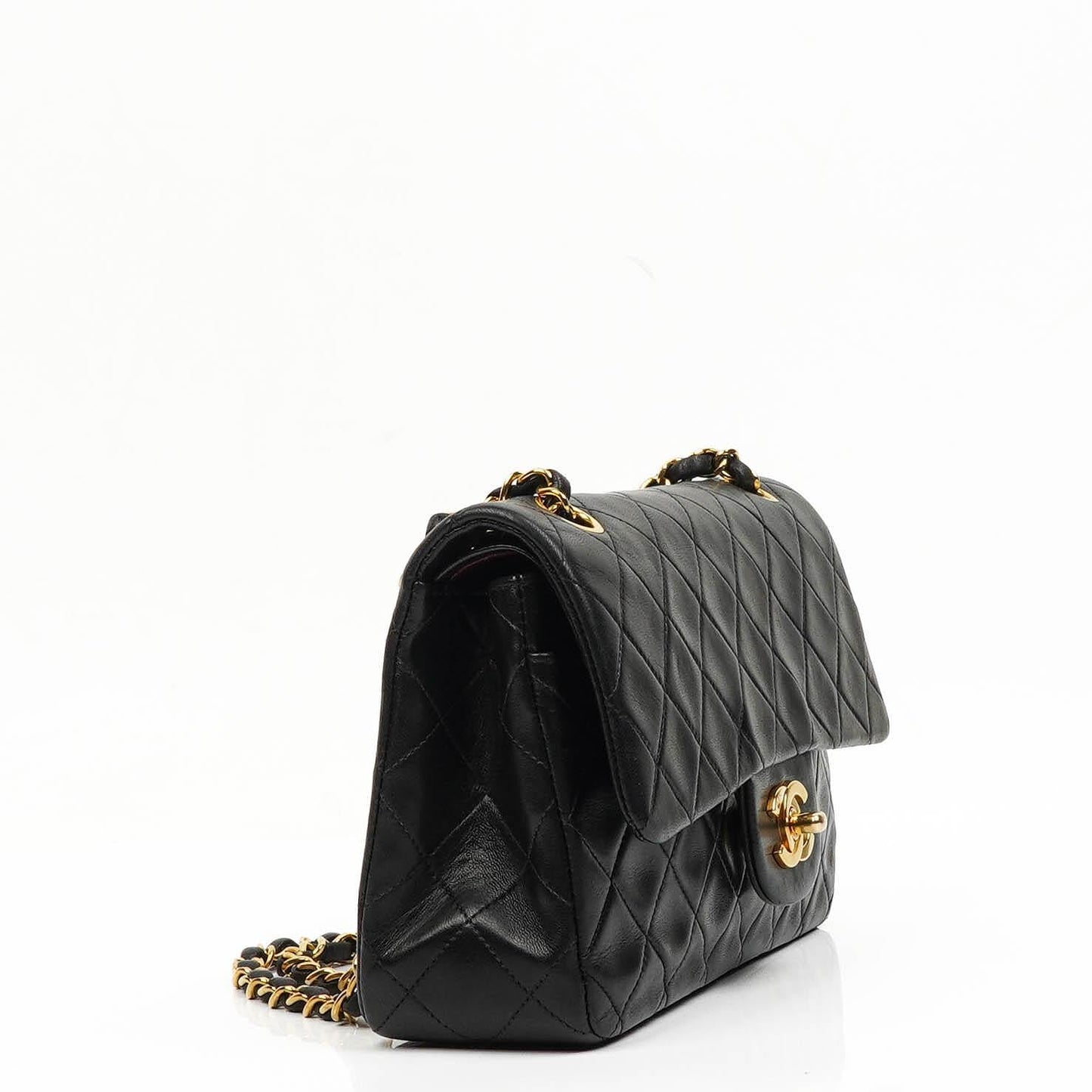 Chanel Small Classic Lambskin Double Flap Bag With 24K Gold-Plated Hardware
