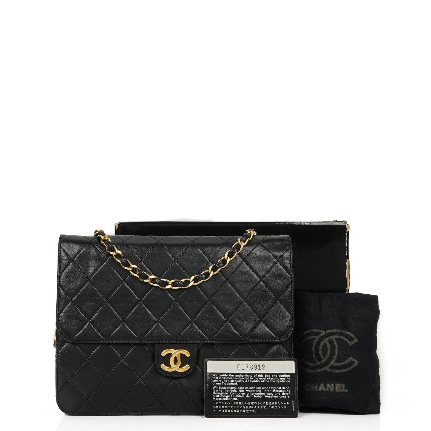 Chanel Small Classic Lambskin Flap Bag With 24K Gold-Plated Hardware