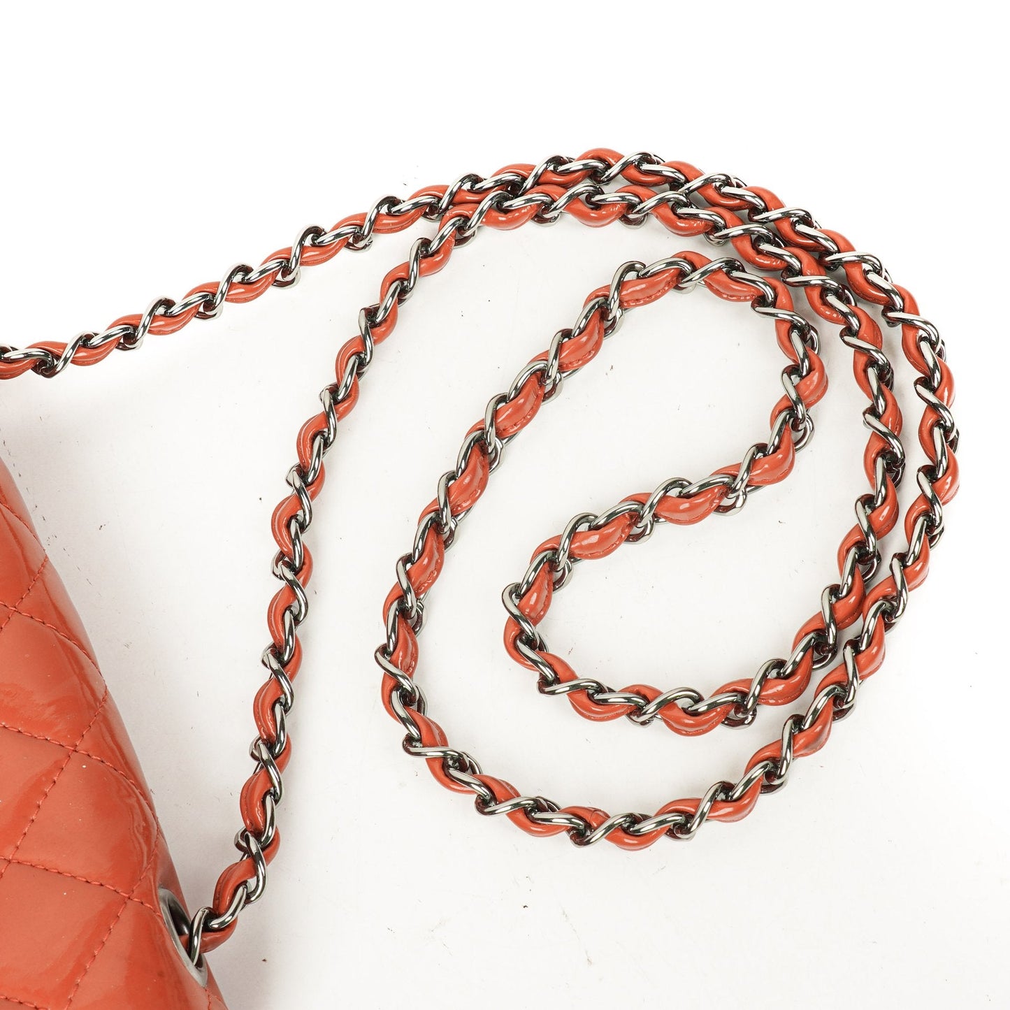 Chanel Small Classic Single Flap Bag Quilted Patent Leather With Silver-Tone Hardware
