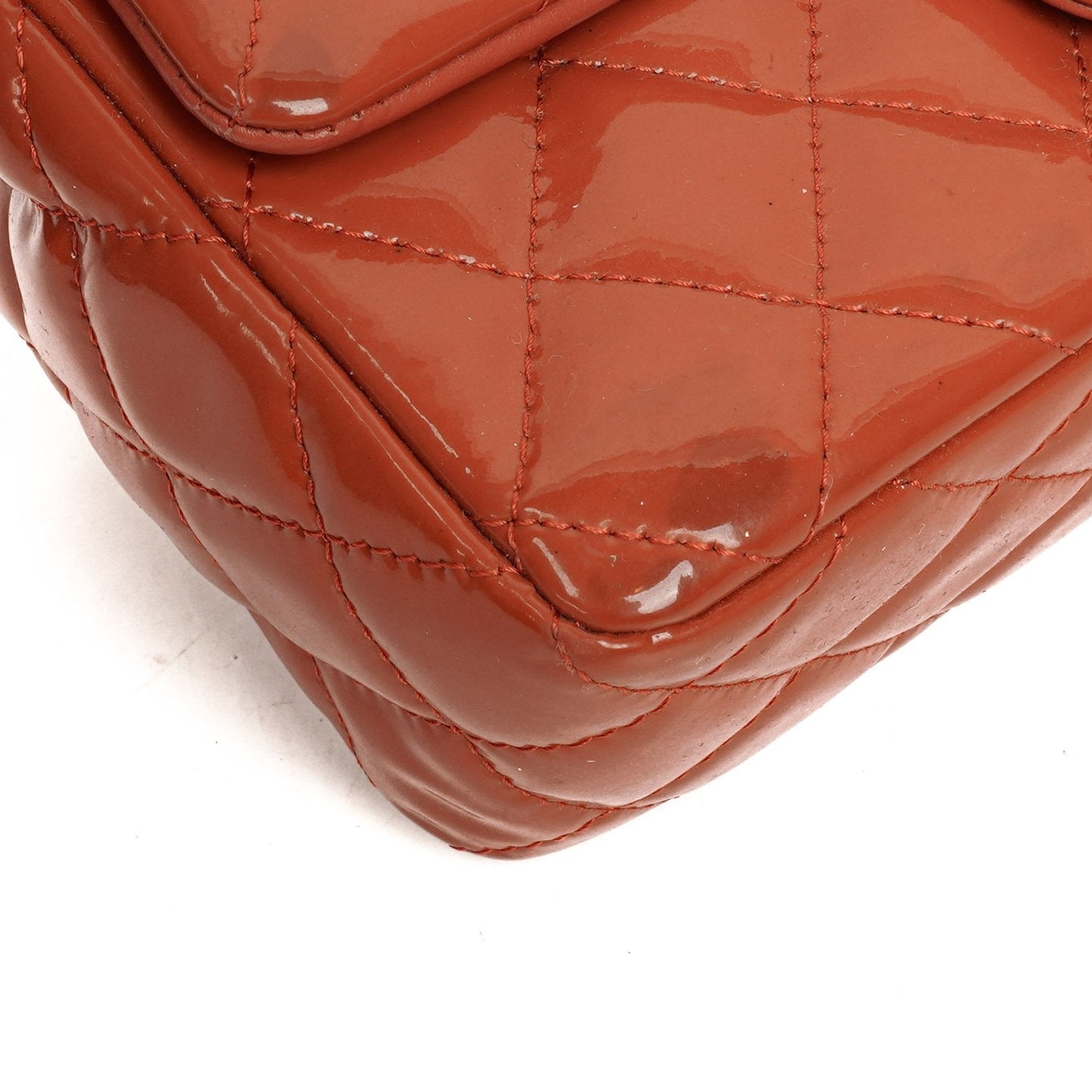 Chanel Small Classic Single Flap Bag Quilted Patent Leather With Silver-Tone Hardware