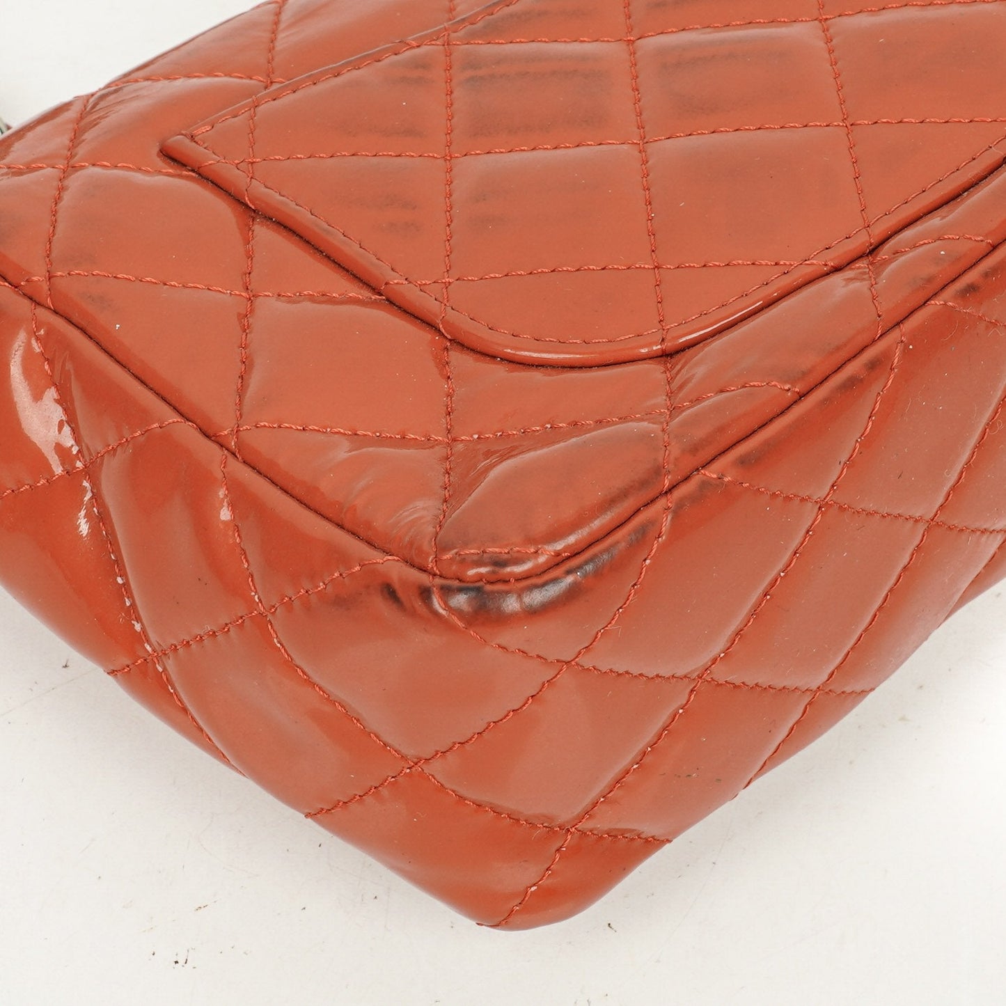 Chanel Small Classic Single Flap Bag Quilted Patent Leather With Silver-Tone Hardware