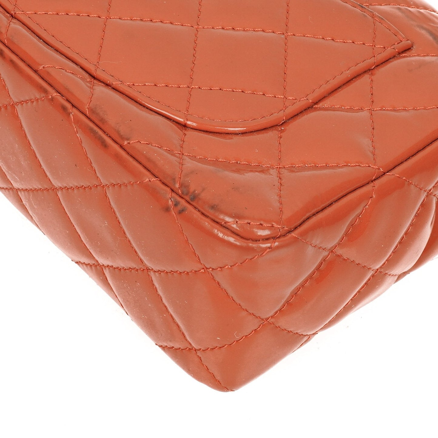 Chanel Small Classic Single Flap Bag Quilted Patent Leather With Silver-Tone Hardware