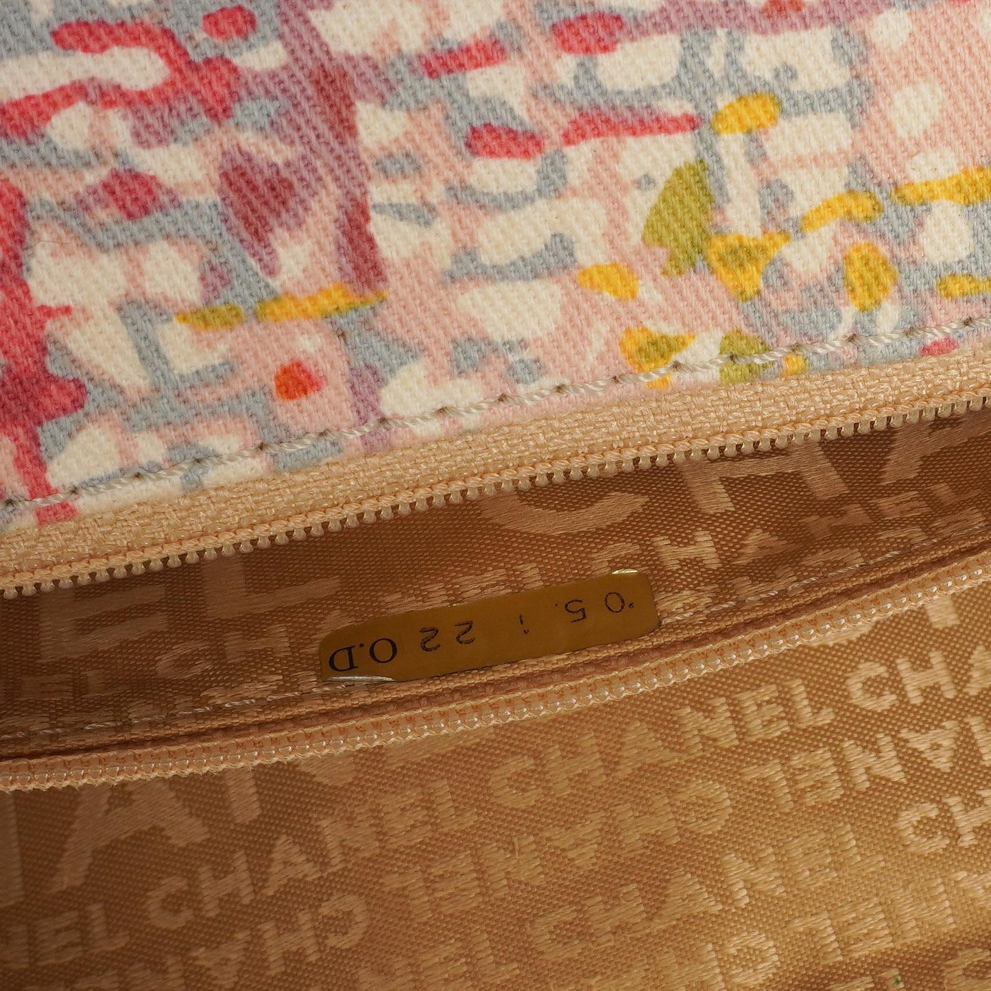 Chanel Small Classic Watercolor Clover Single Flap Bag Printed Canvas With Silver-Tone Hardware