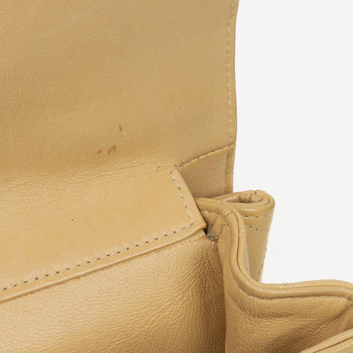 Chanel Small Double Sided Flap Bag Beige Quilted Lambskin 24K Gold-Plated Hardware