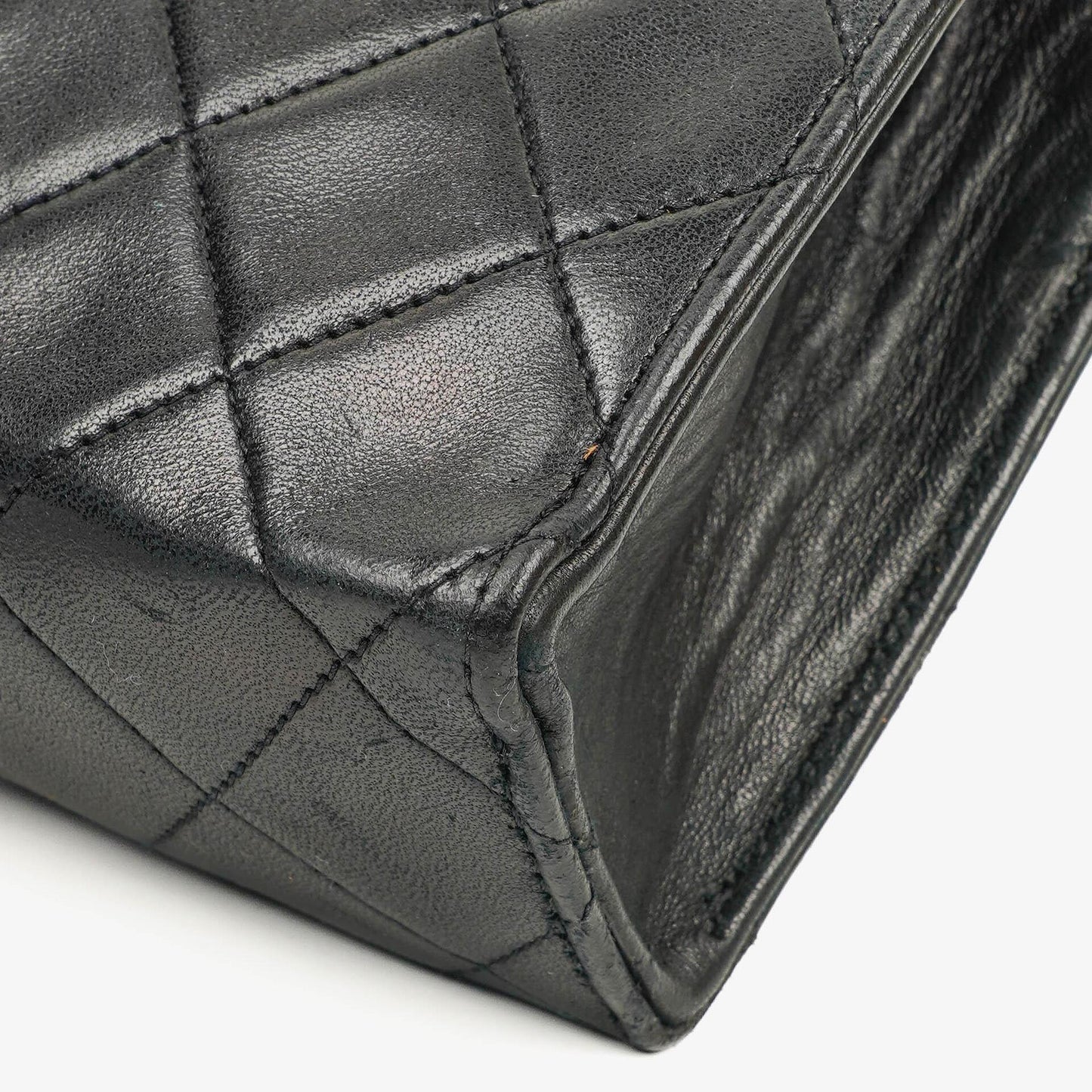 Chanel Small Envelope Maxi CC Logo Flap Bag Black Quilted Lambskin With 24K Gold-Plated Hardware