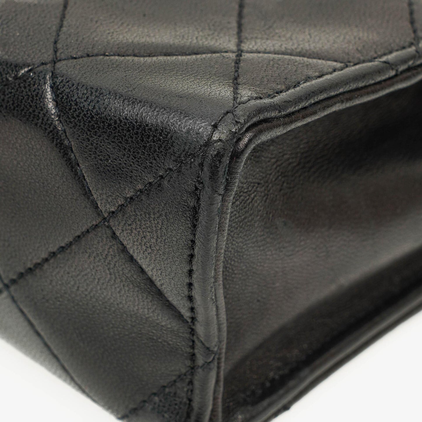 Chanel Small Envelope Maxi CC Logo Flap Bag Black Quilted Lambskin With 24K Gold-Plated Hardware