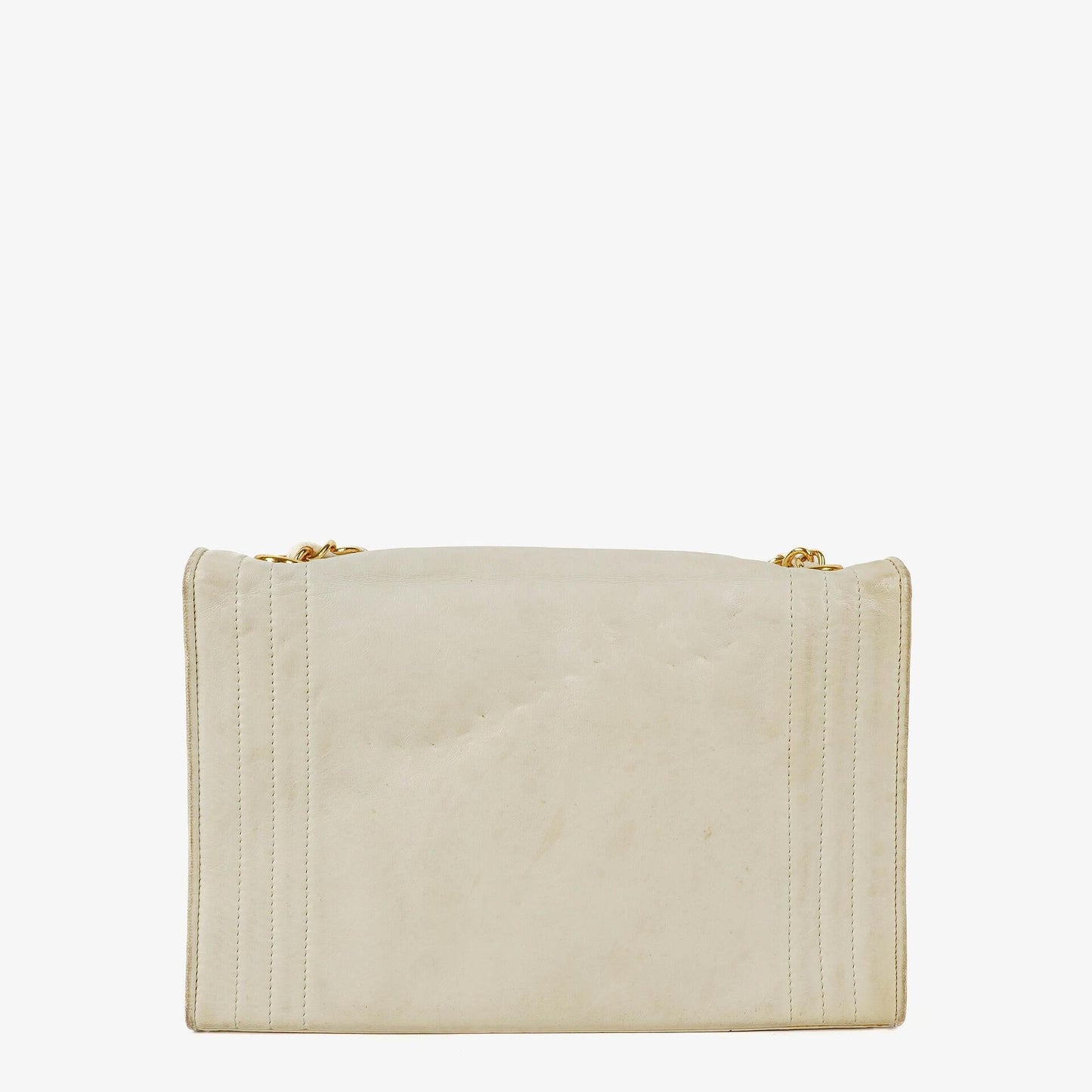 Chanel Small Envelope White Leather Flap Bag
