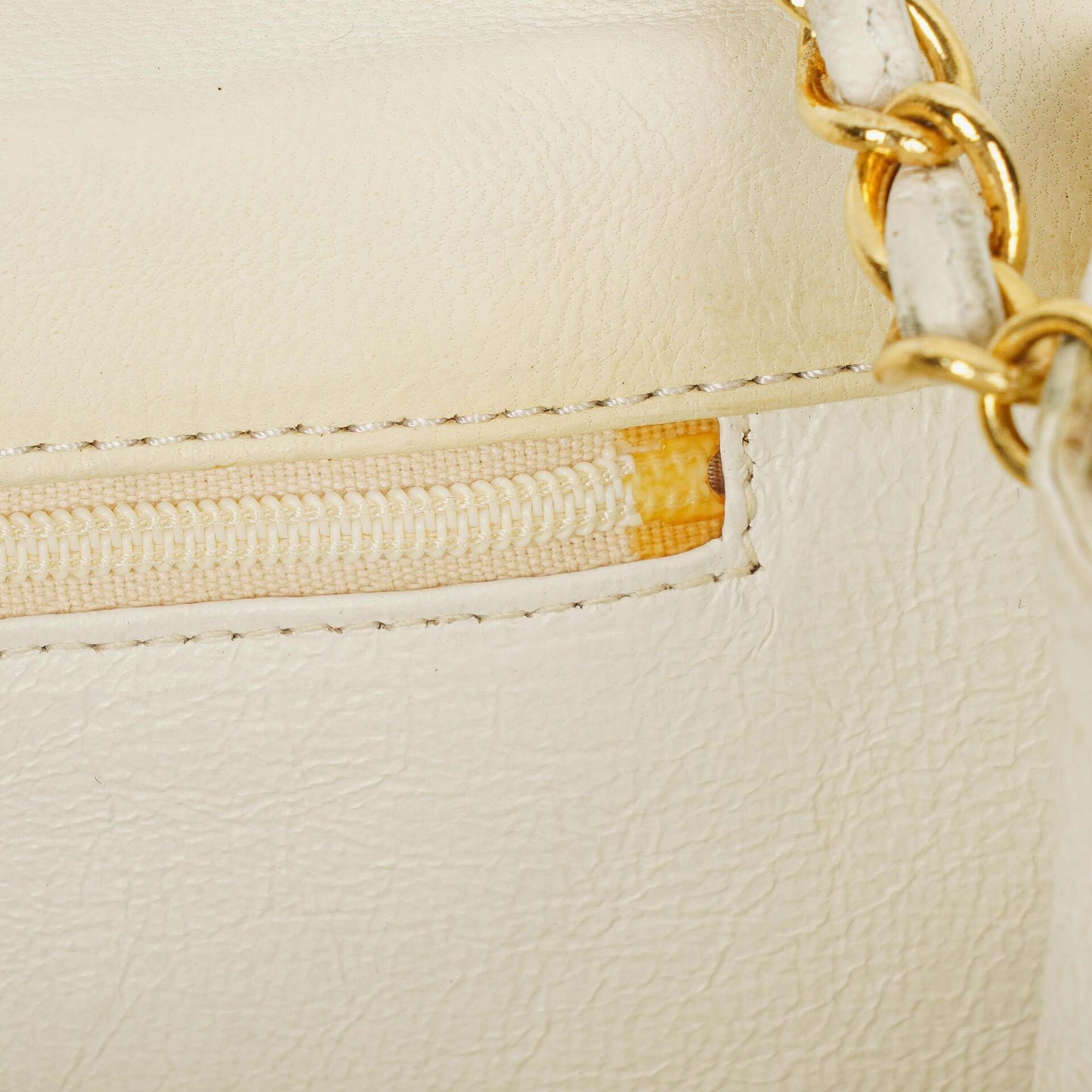 Chanel Small Envelope White Leather Flap Bag