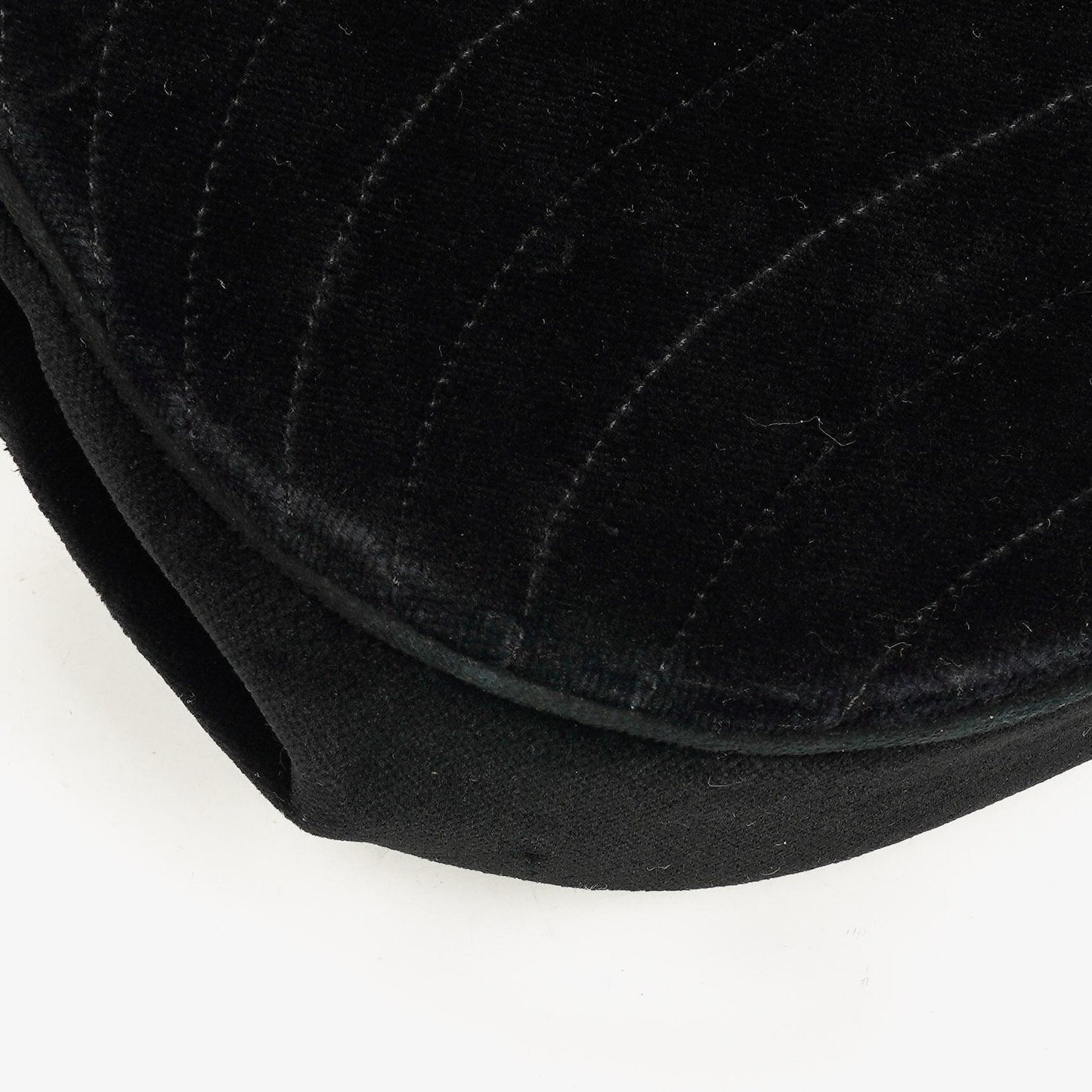 Chanel Small Half-Moon Black Velvet Flap Bag