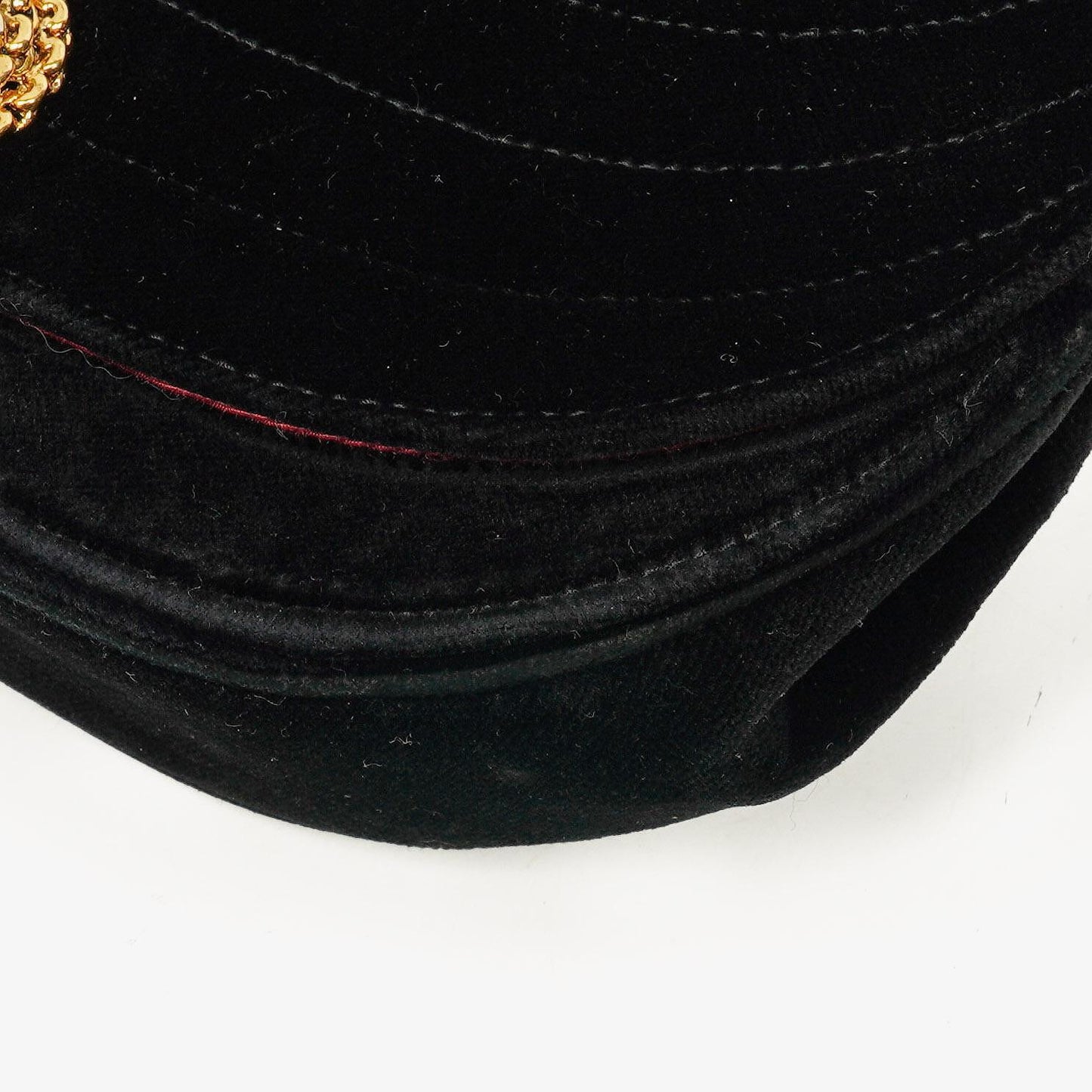 Chanel Small Half-Moon Black Velvet Flap Bag