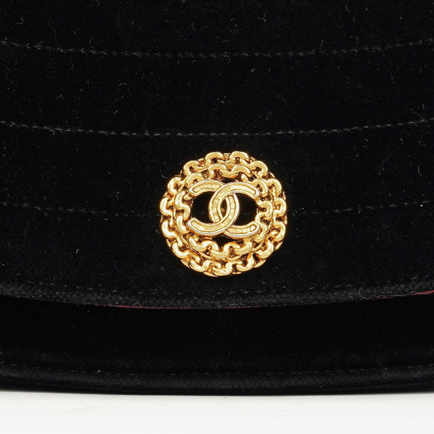 Chanel Small Half-Moon Black Velvet Flap Bag