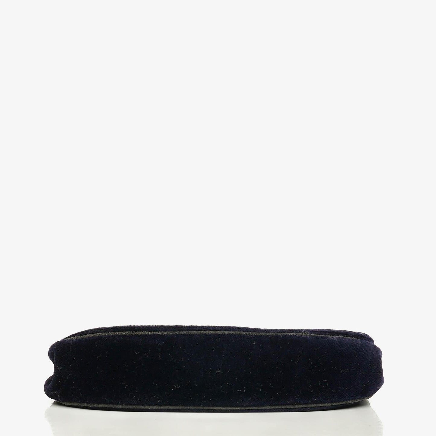 Chanel Small Half-Moon Navy Velvet Flap Bag